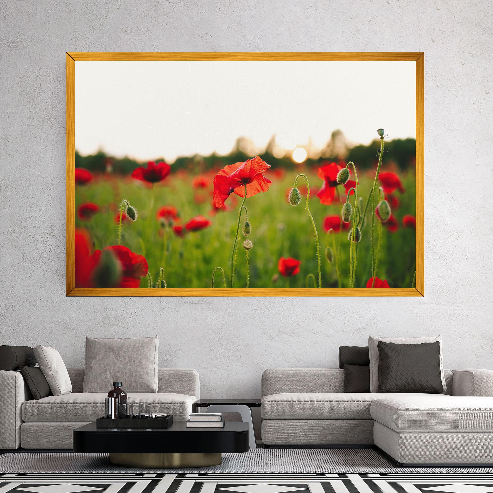 Картина на платно Poppies Field mockup 2