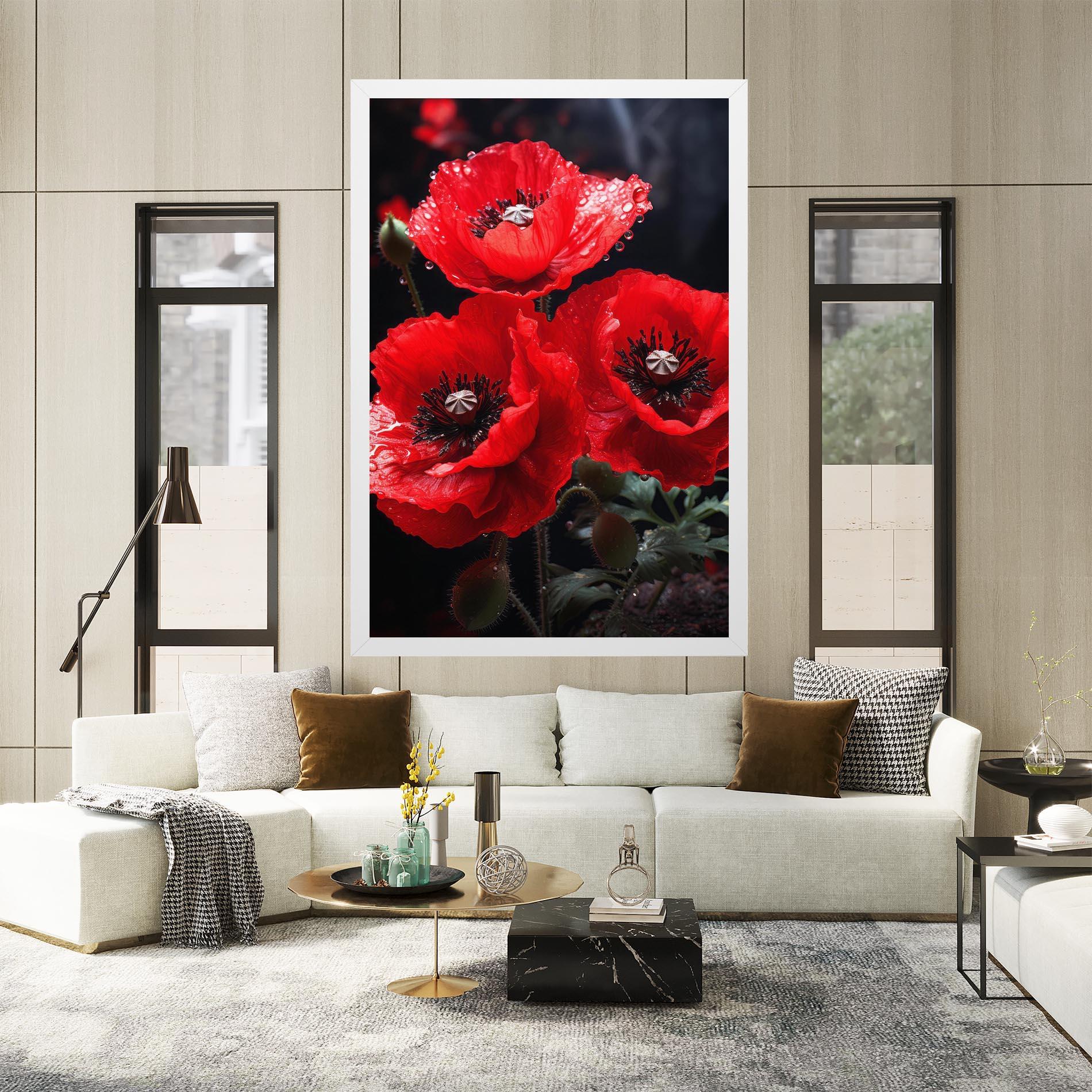 Картина на платно Red Poppy mockup 2