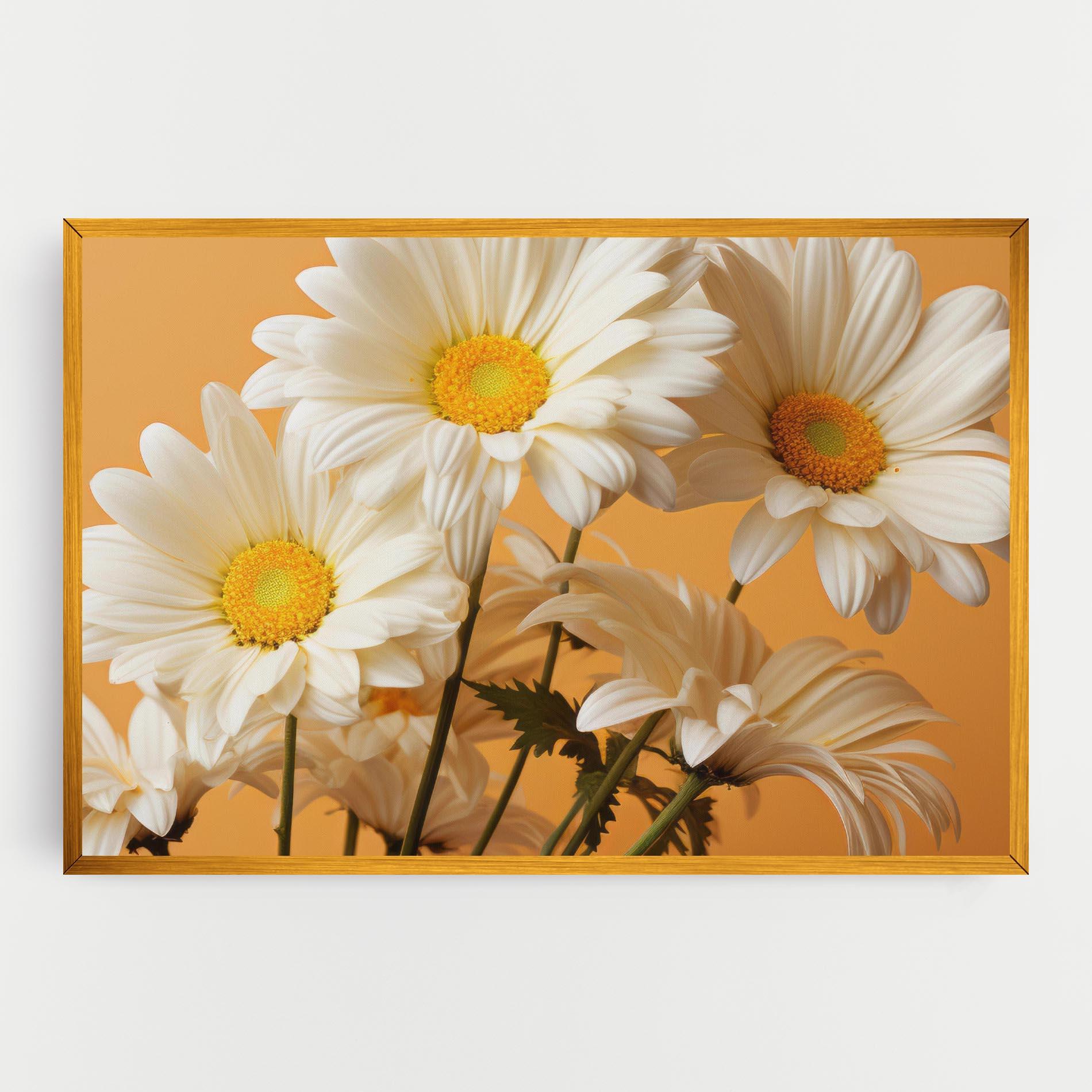 Картина на платно Daisy On Orange mockup 0