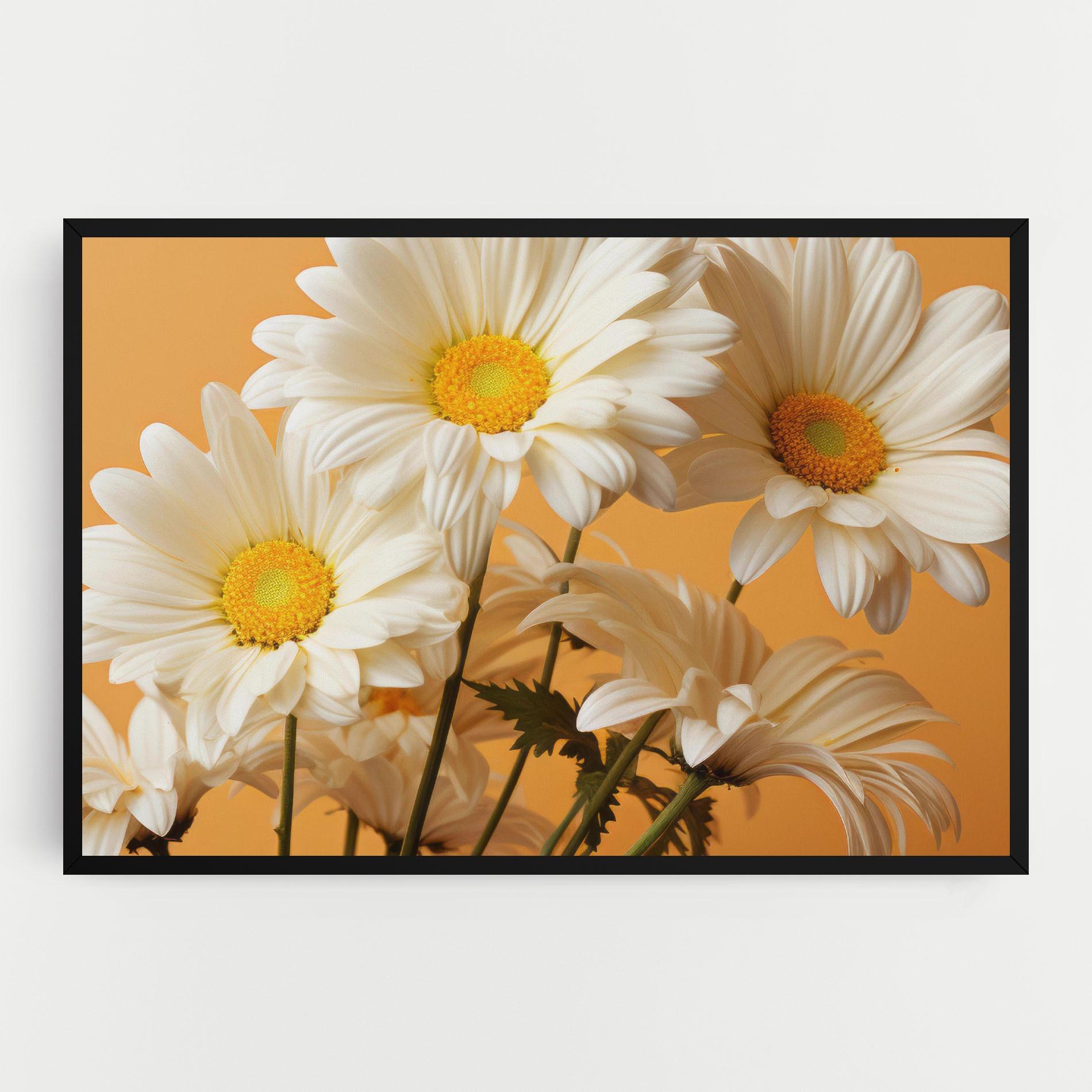 Картина на платно Daisy On Orange mockup 0