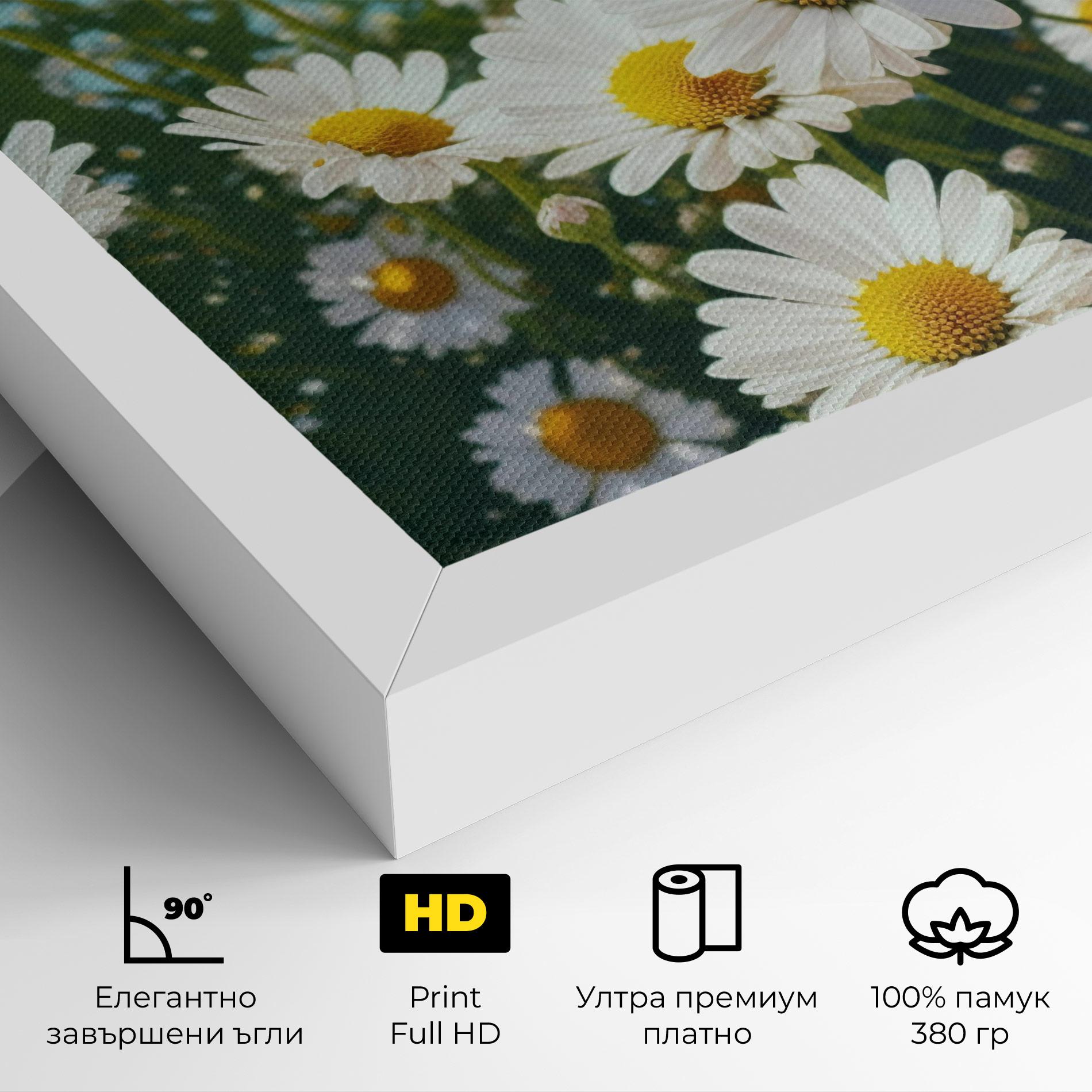 Картина на платно Daisy Field View mockup 4