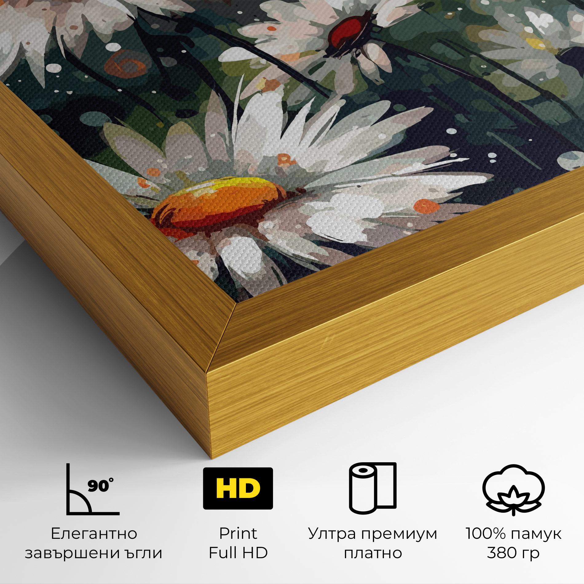 Картина на платно Daisy Art mockup 4