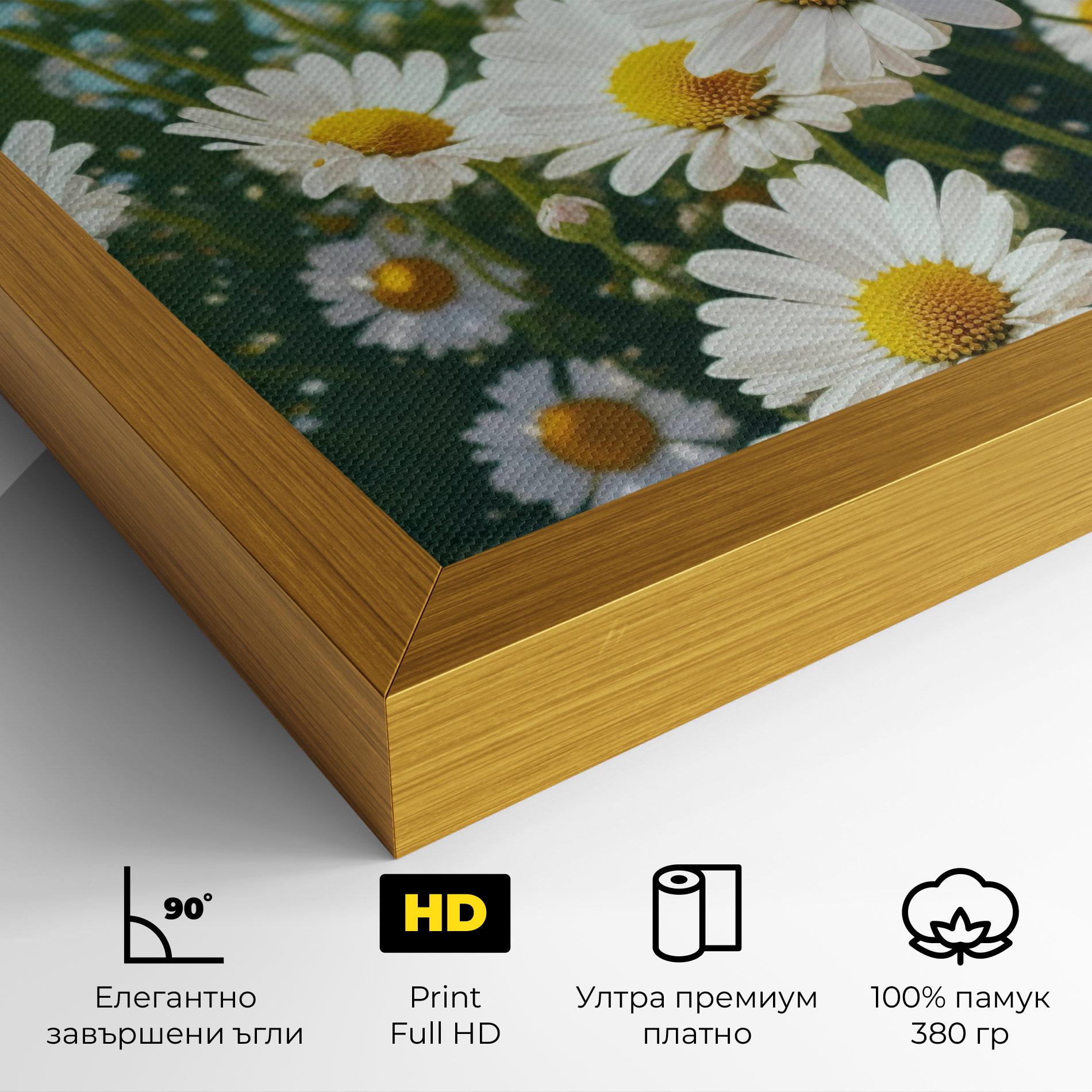 Картина на платно Daisy Field View mockup 4
