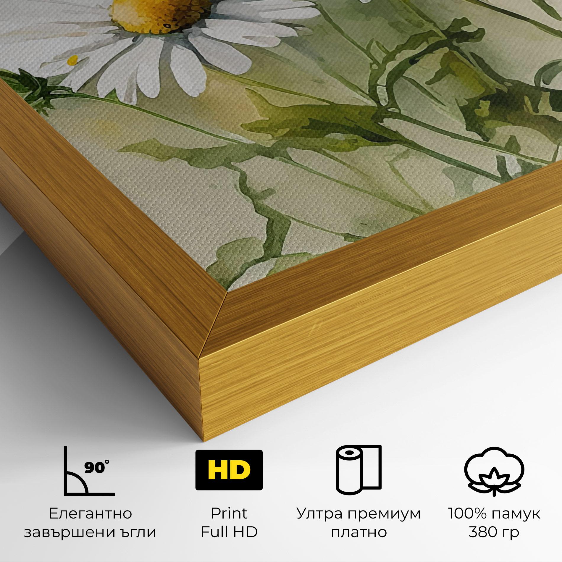 Картина на платно Painted Daisy mockup 4