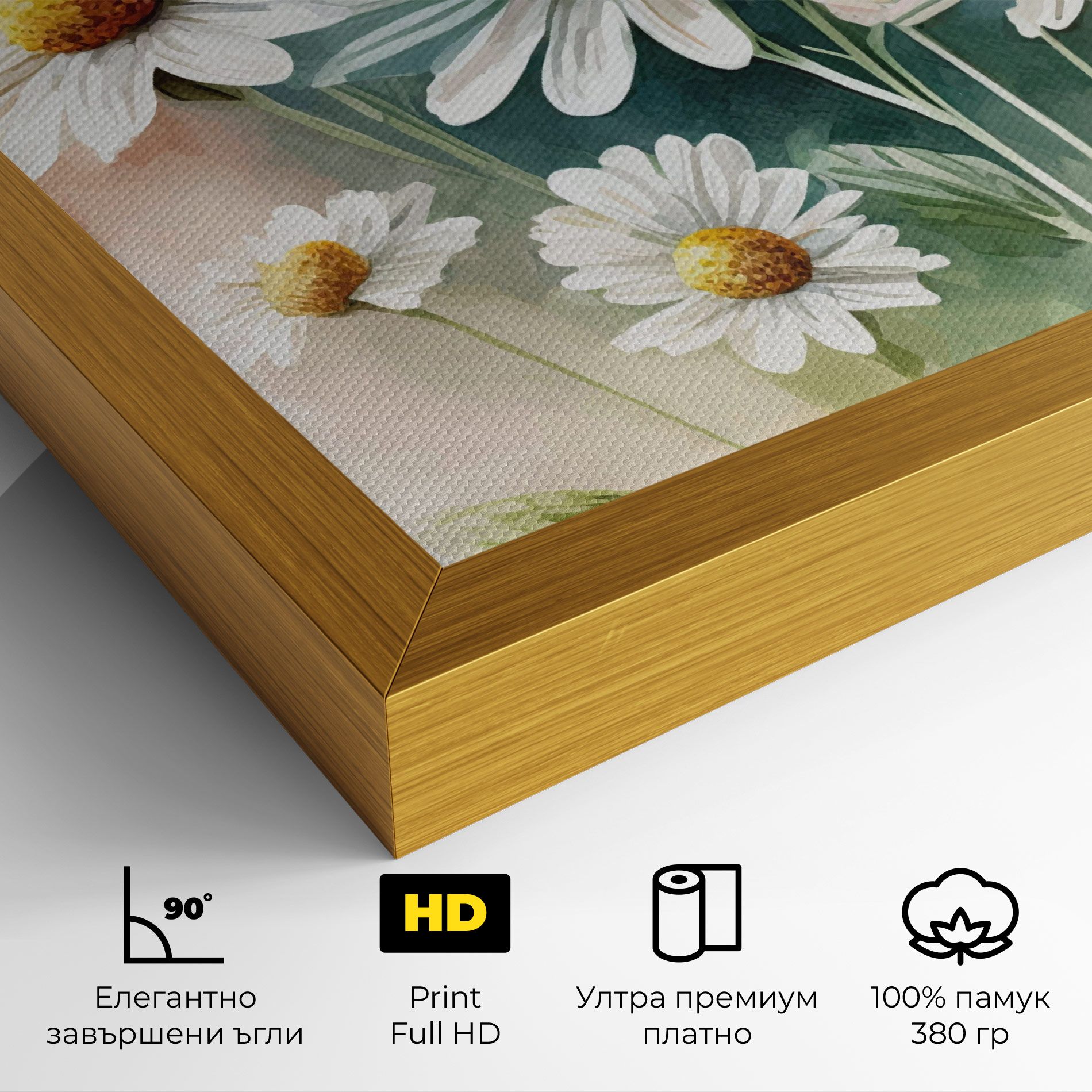 White Daisy Art mockup 4