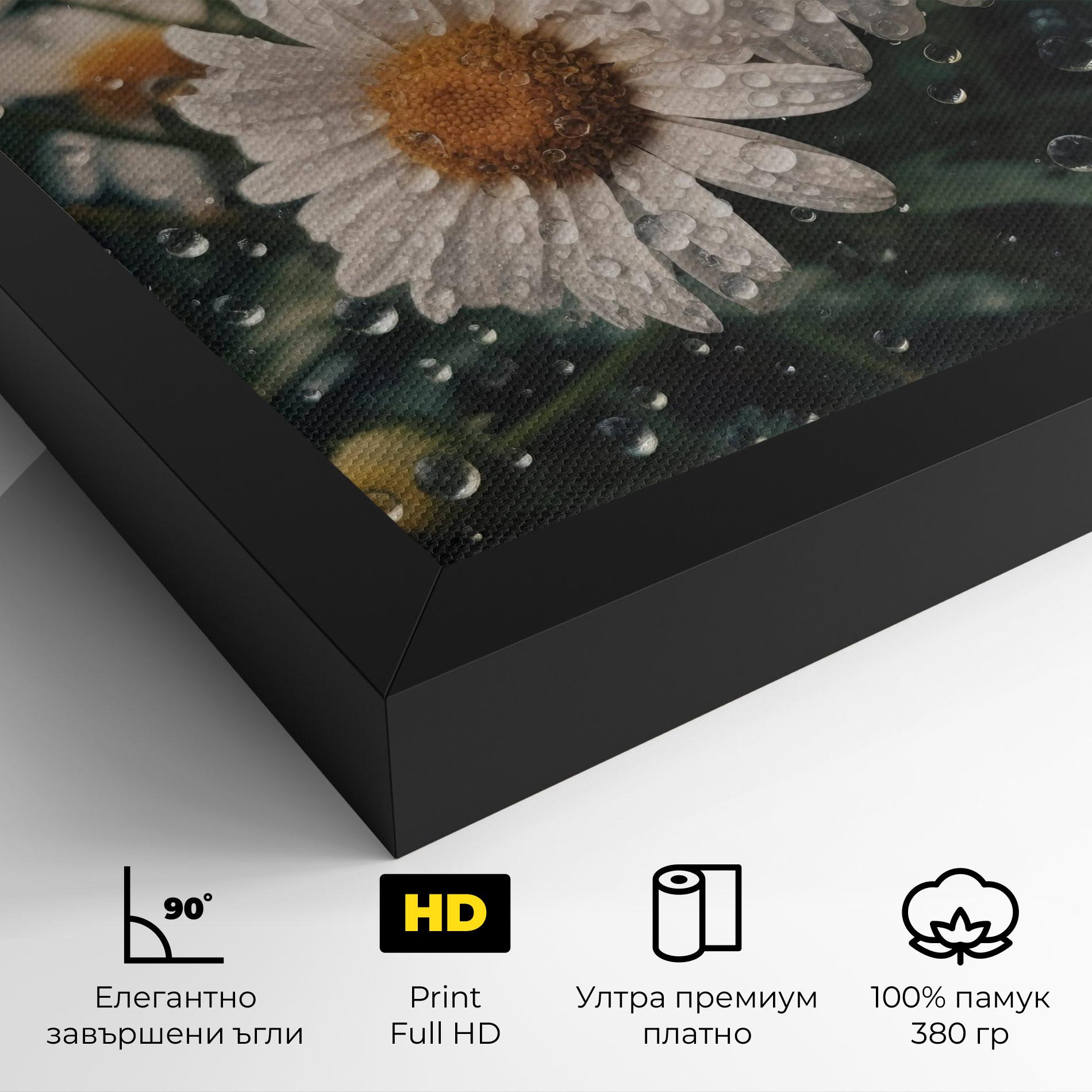 Картина на платно Daisy View After Rain mockup 4