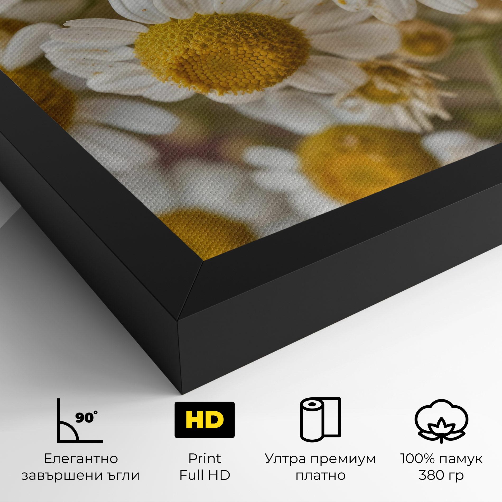Картина на платно Daisy Wall mockup 4