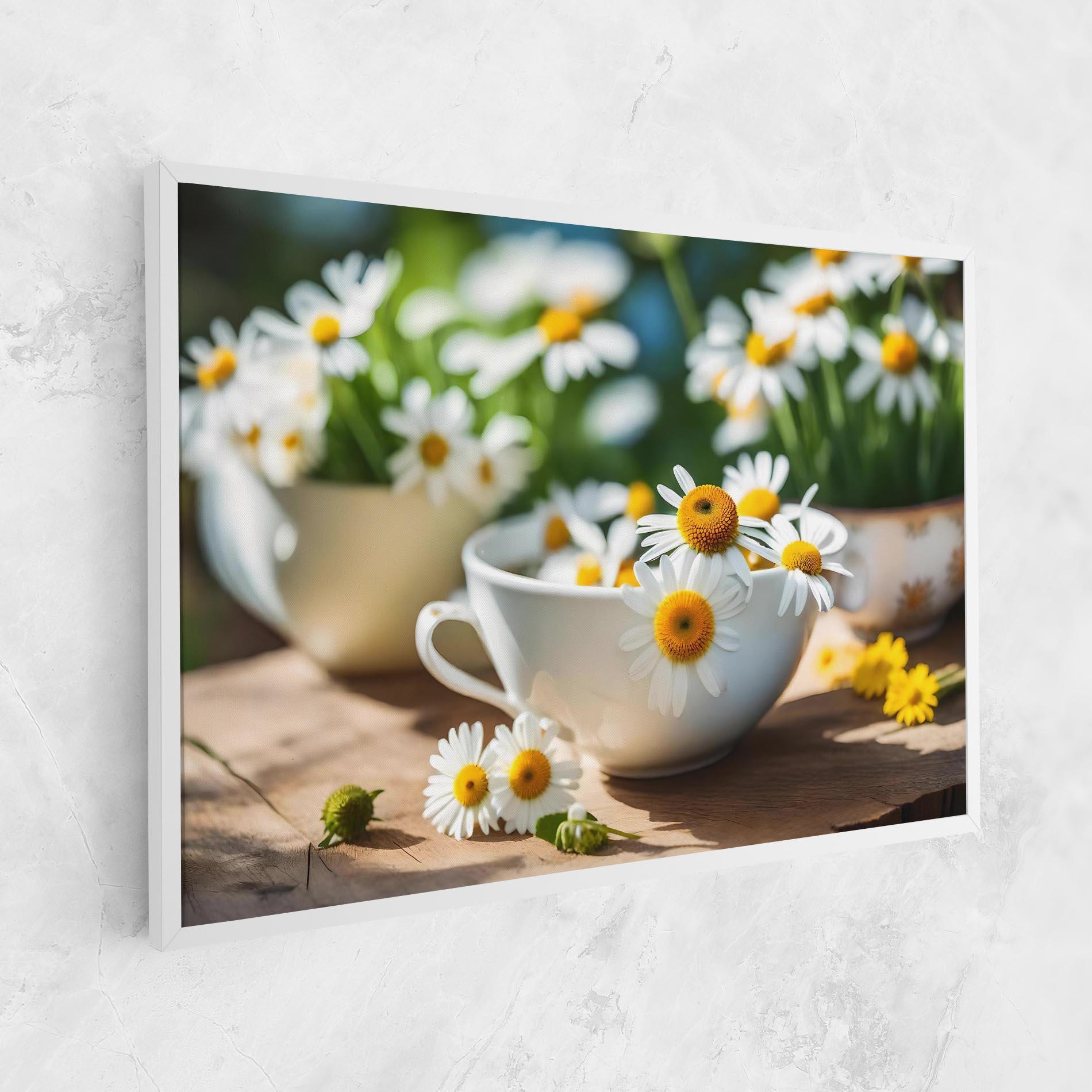 Картина на платно Daisies In A Cup mockup 1