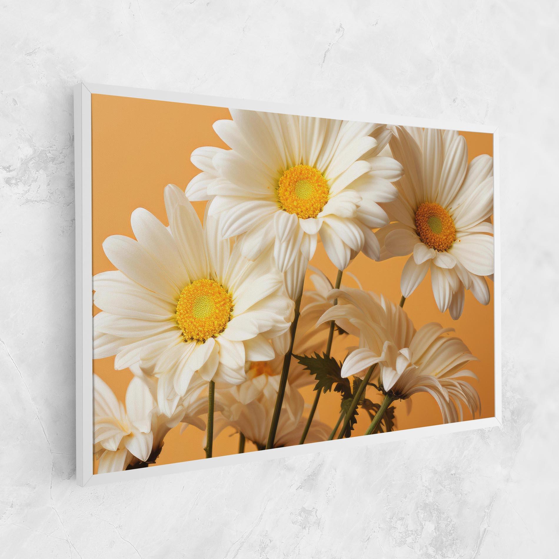 Картина на платно Daisy On Orange mockup 1