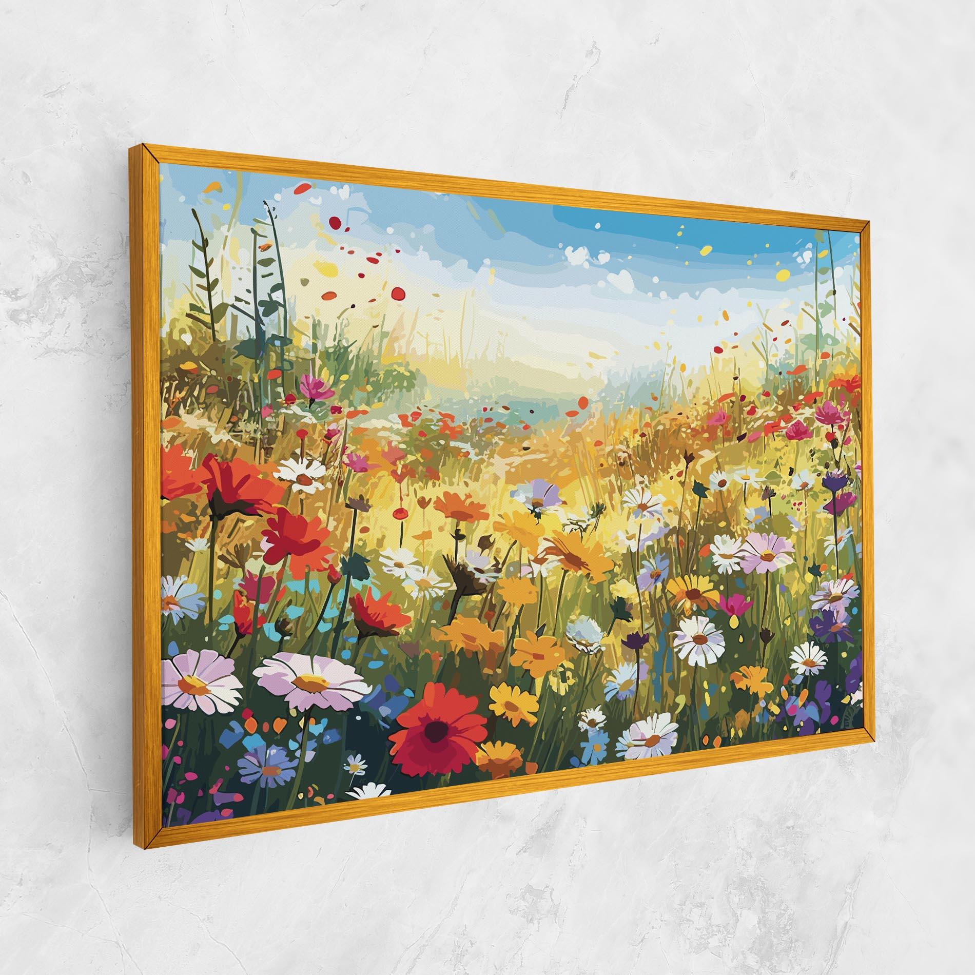 Картина на платно Colorful Daisy Mix mockup 1