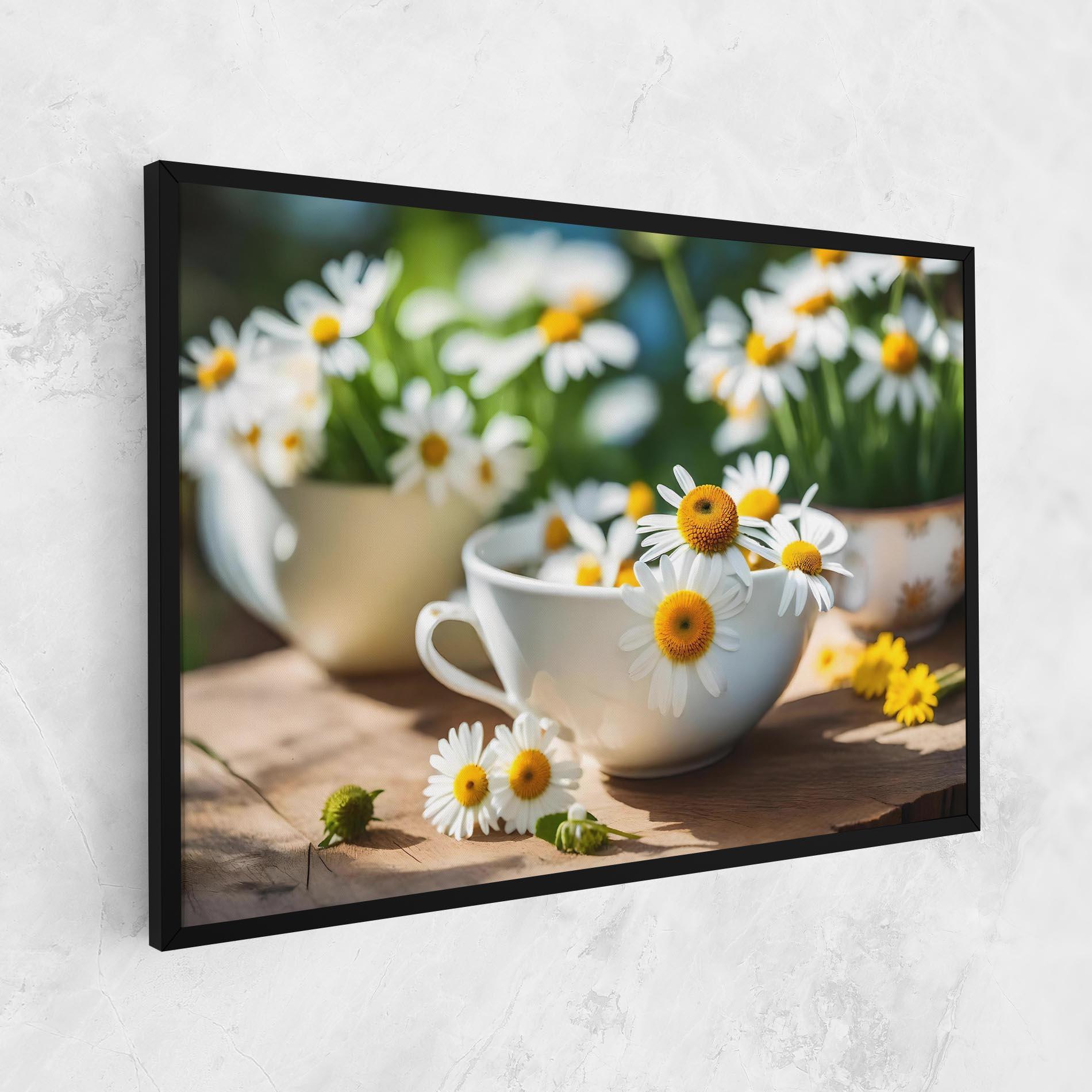 Картина на платно Daisies In A Cup mockup 1