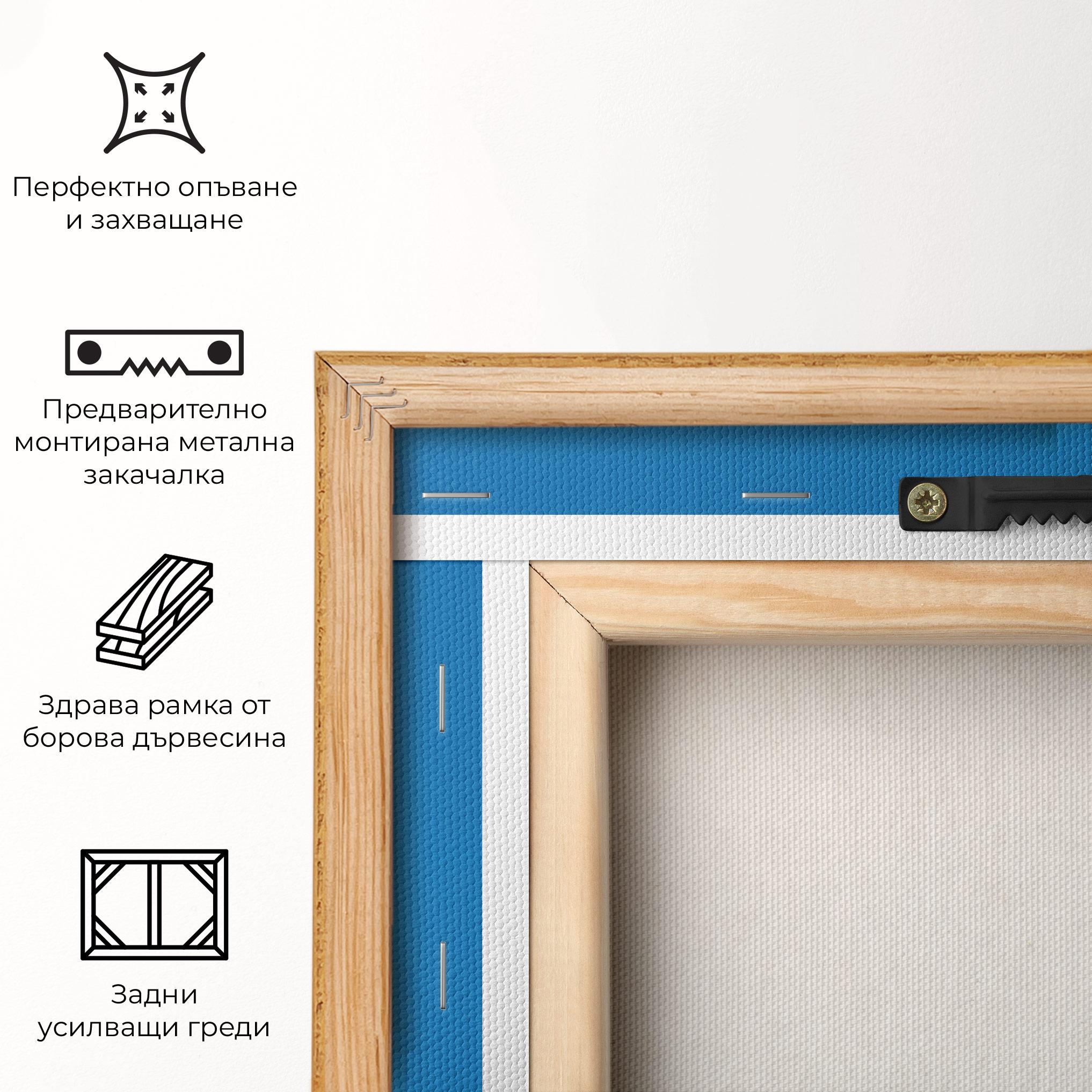 Картина на платно Blue Sky Daisy mockup 5