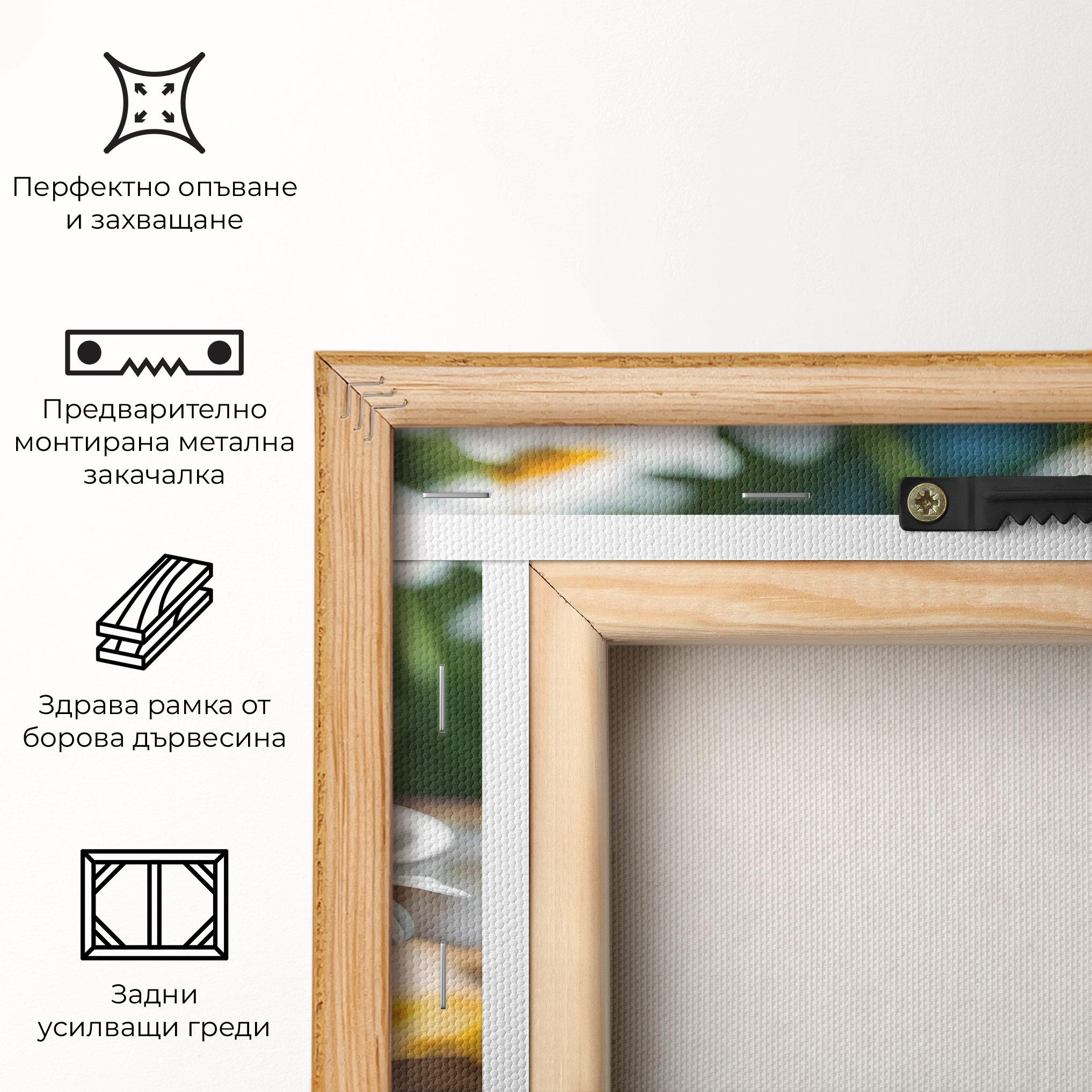 Картина на платно Daisies In A Cup mockup 5
