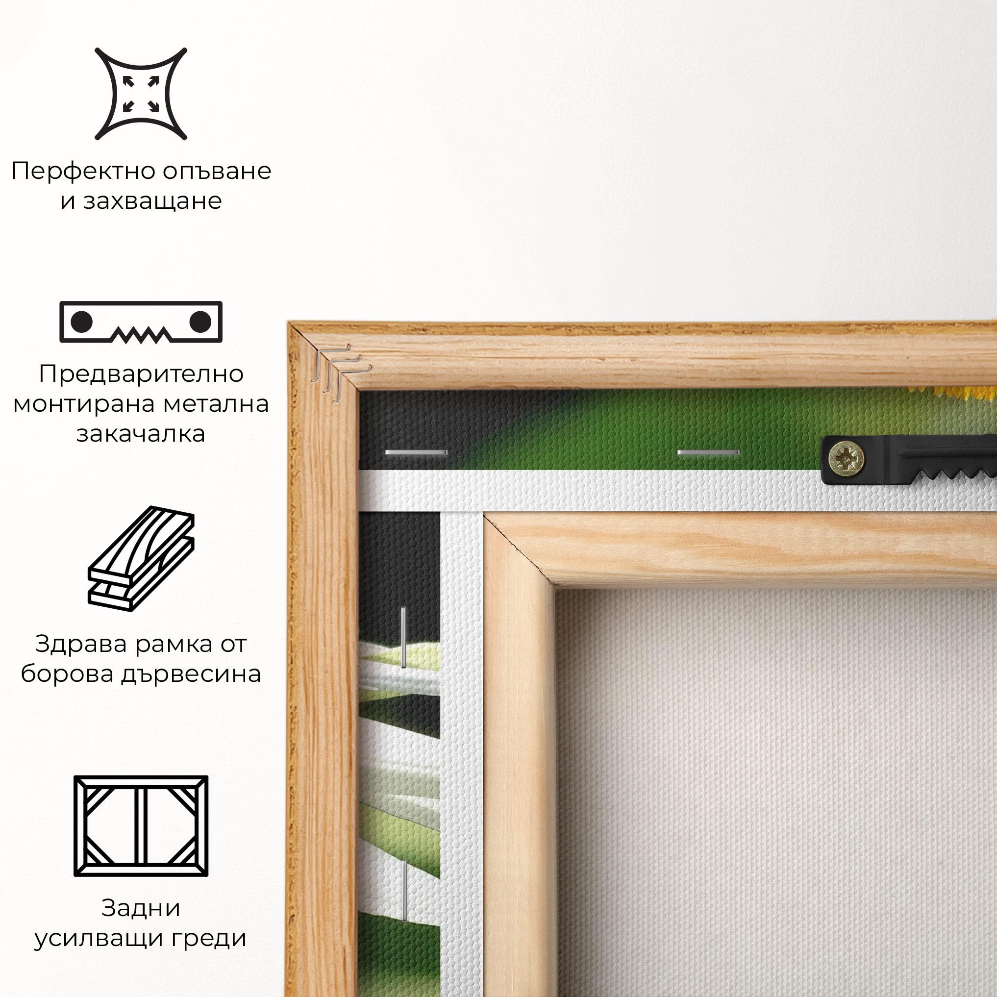 Картина на платно Green Daisy mockup 5