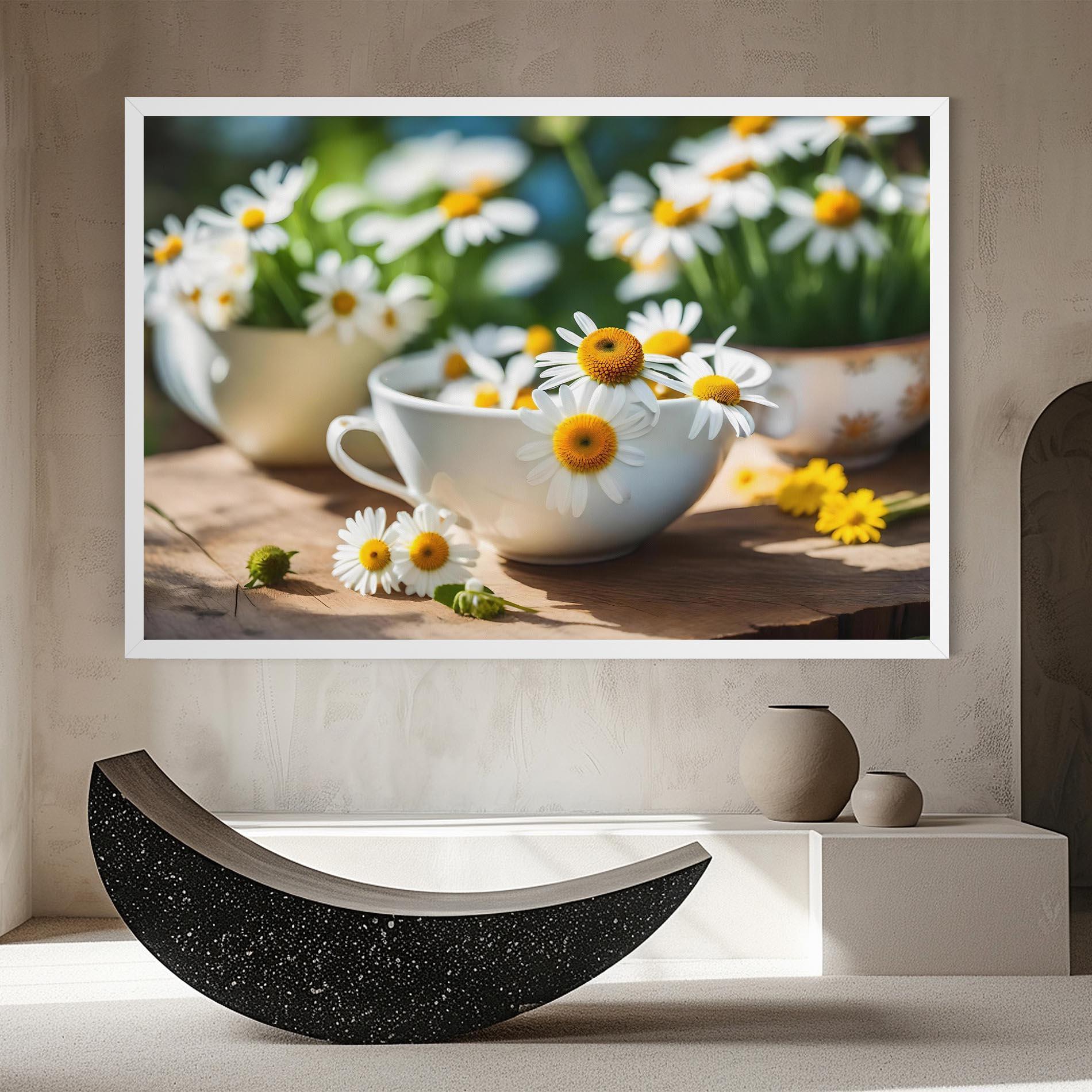 Картина на платно Daisies In A Cup mockup 8