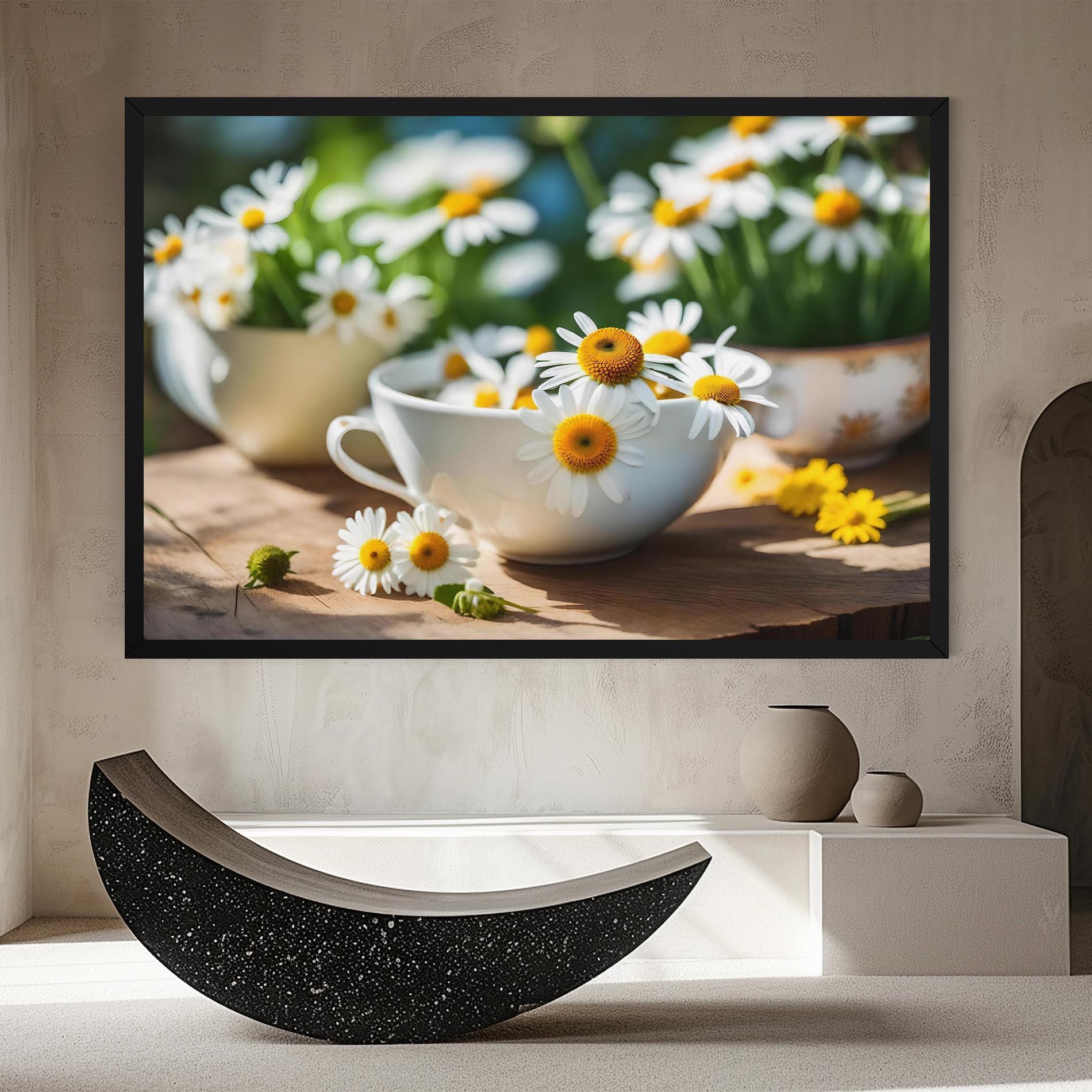 Картина на платно Daisies In A Cup mockup 8
