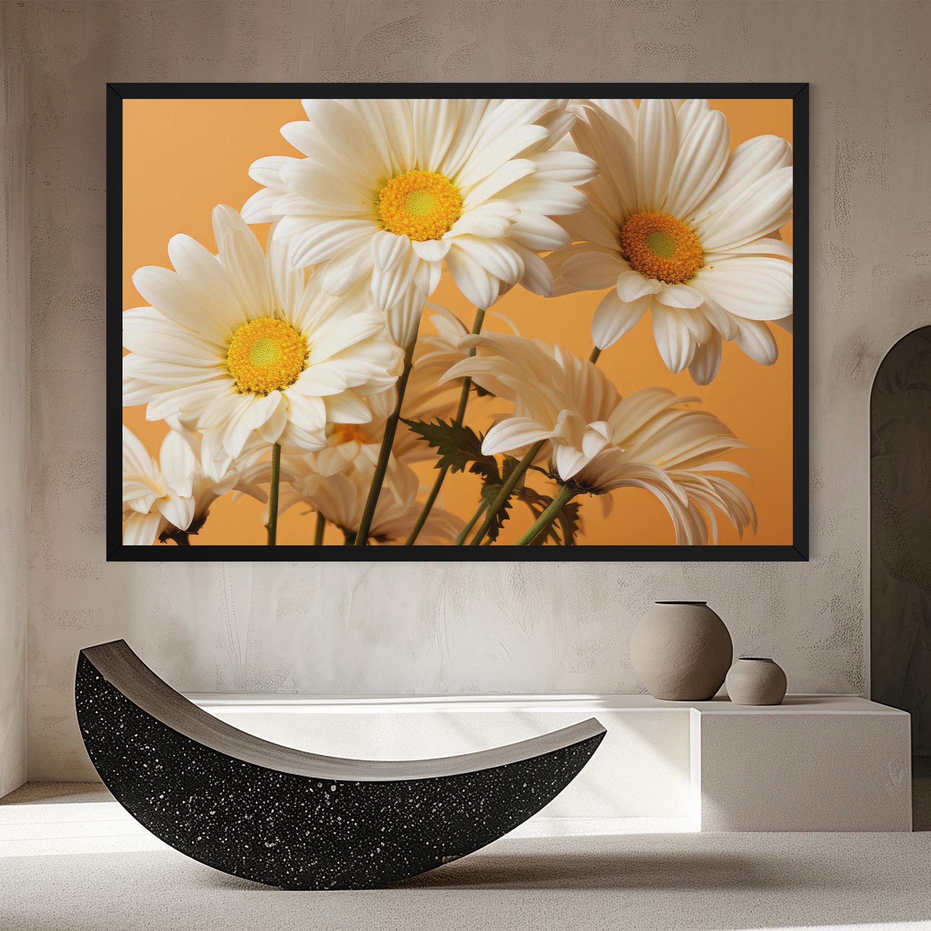 Картина на платно Daisy On Orange mockup 8