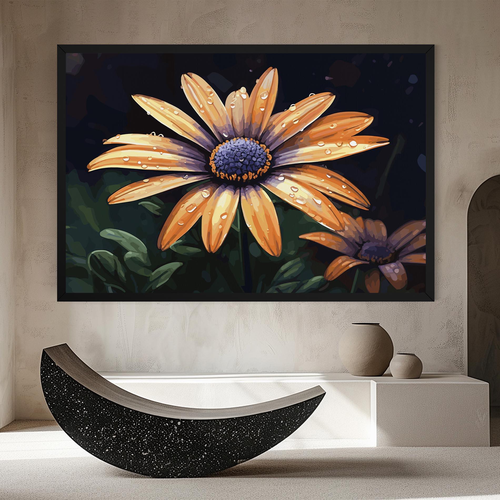 Картина на платно Orange Pretty Daisy mockup 8