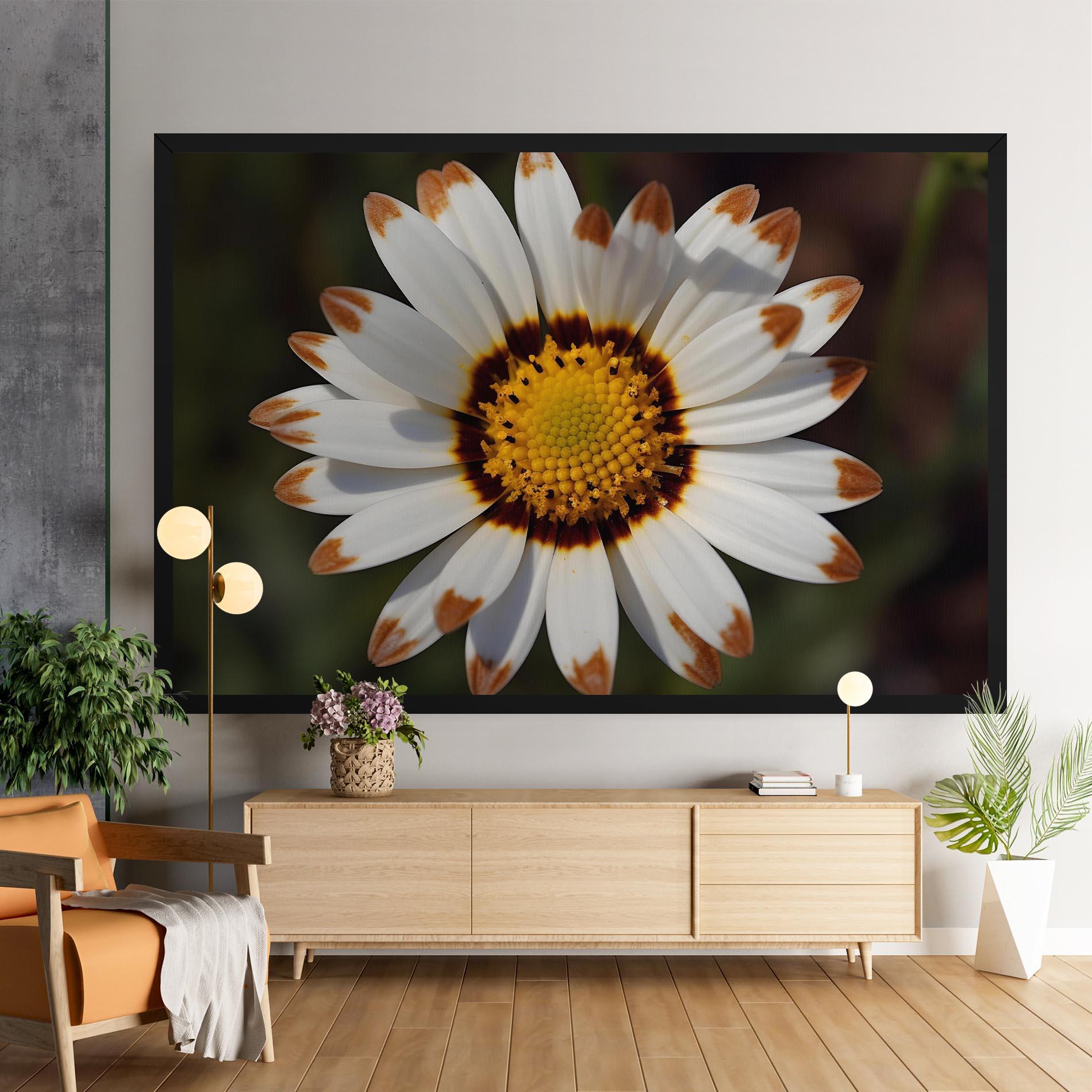 Картина на платно White Brown Daisy mockup 9