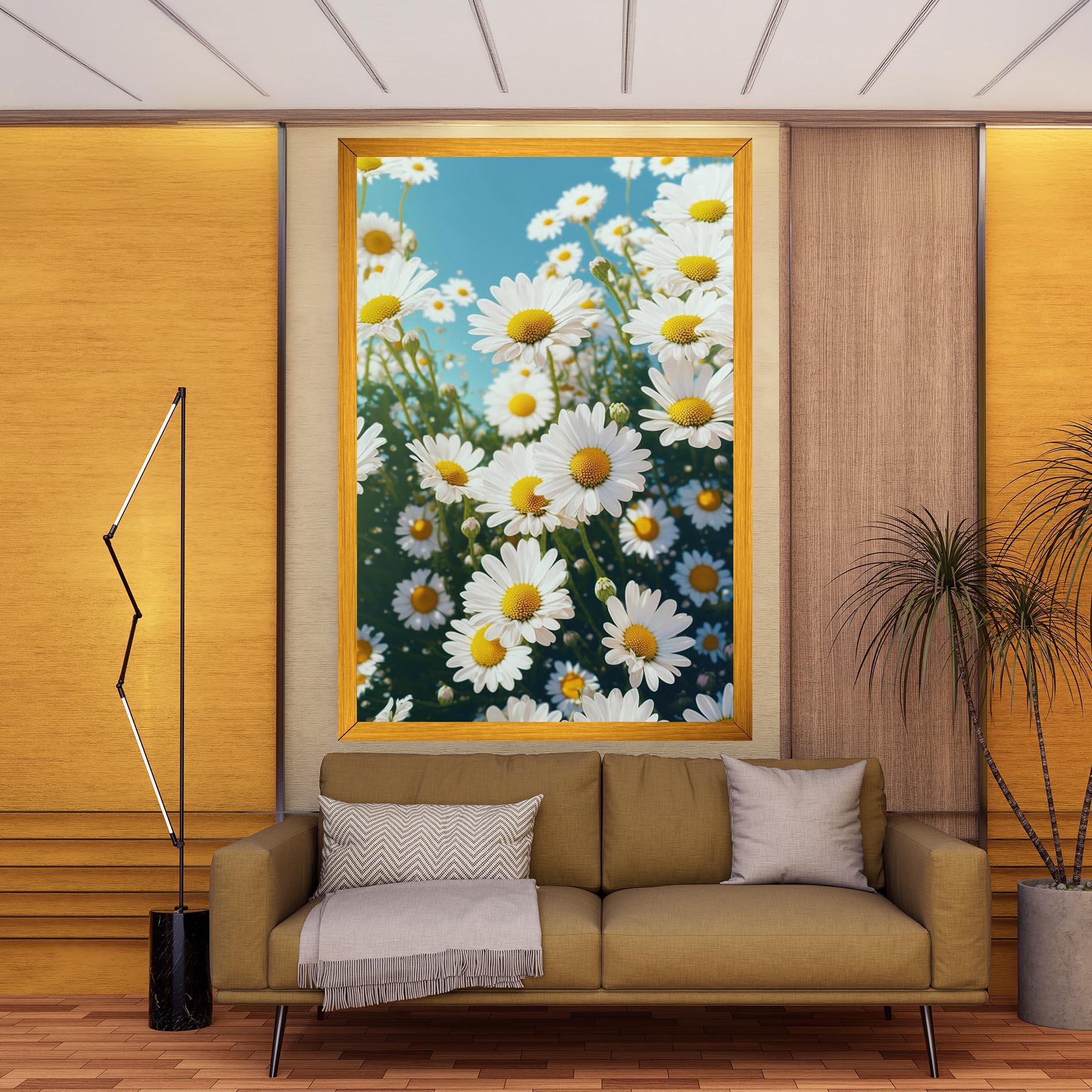 Картина на платно Daisy Field View mockup 9