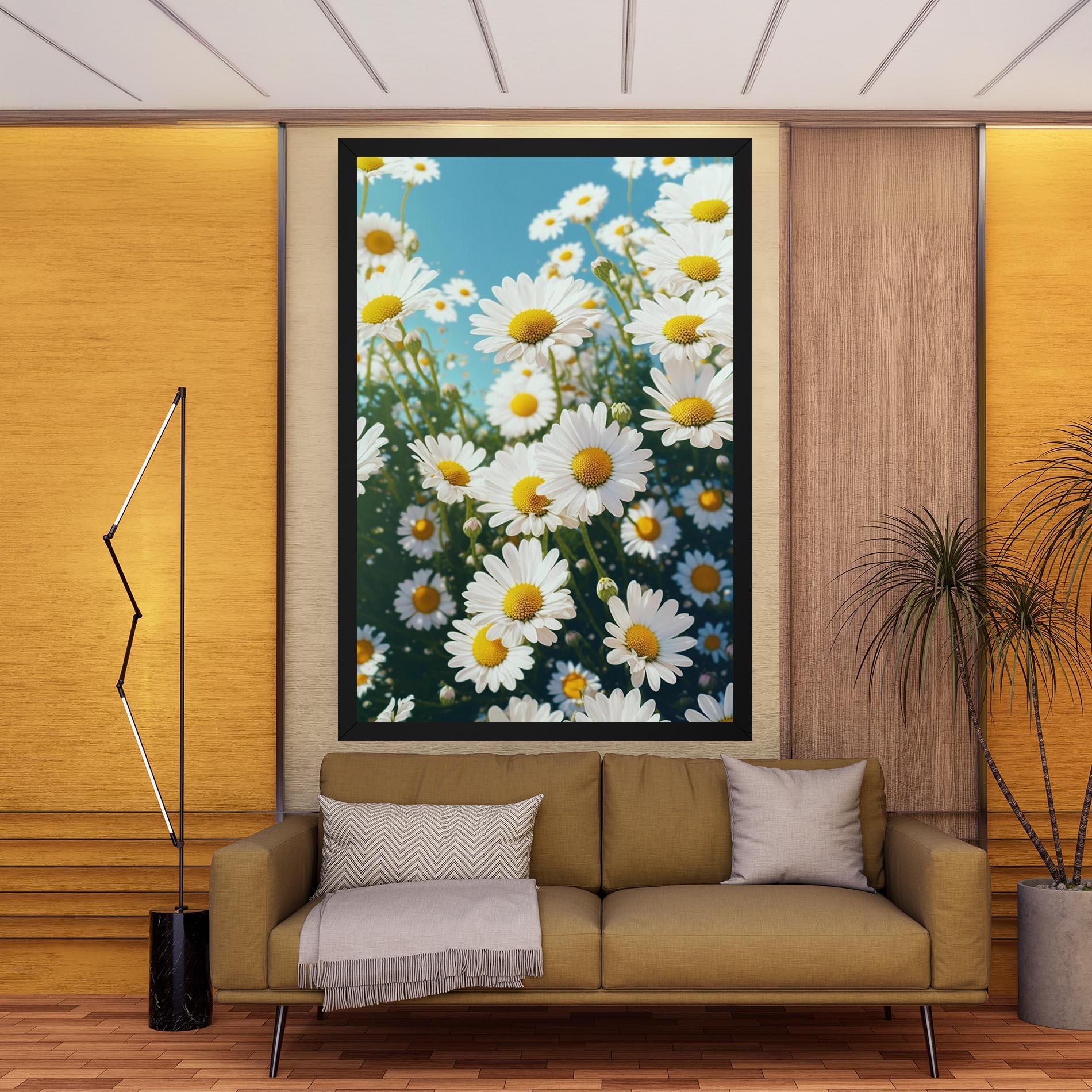 Картина на платно Daisy Field View mockup 9