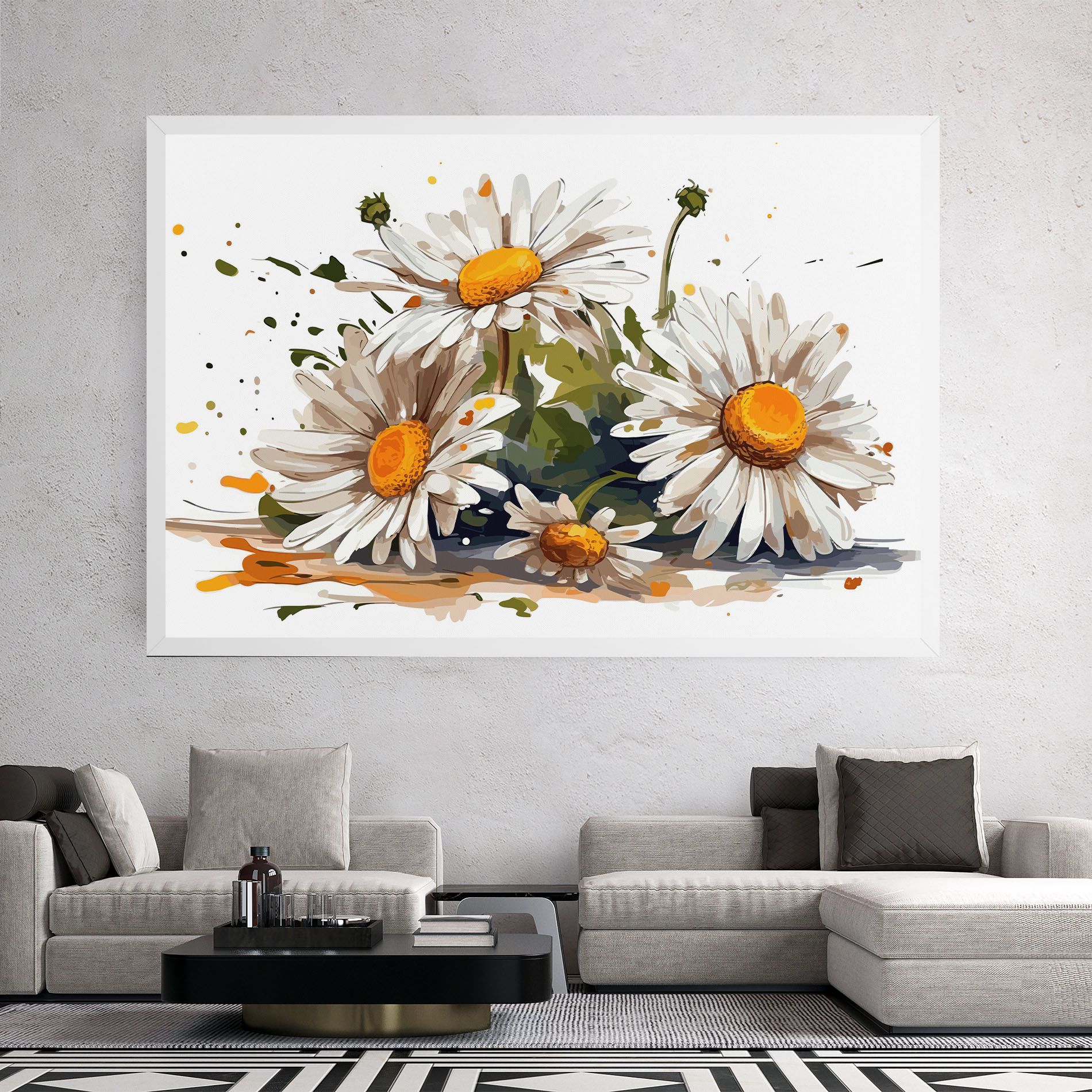 White Beautiful Daisy mockup 2