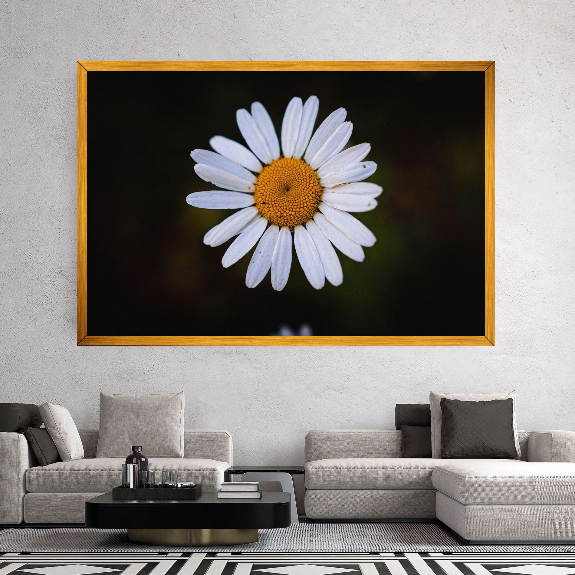 Big Yellow Center Daisy mockup 2