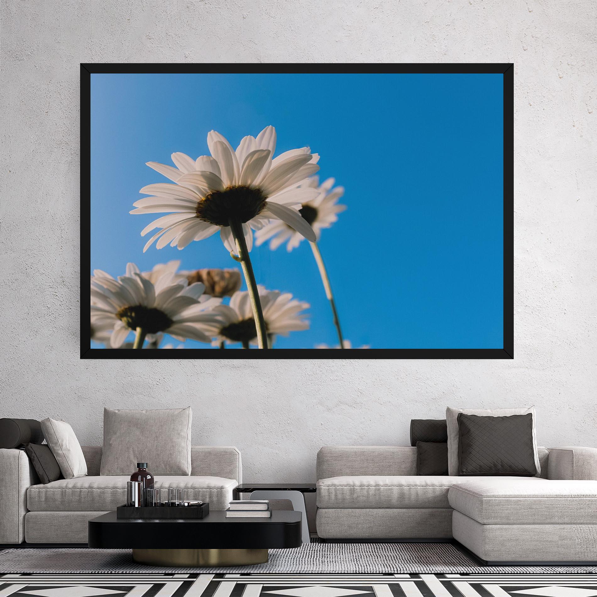 Картина на платно Blue Sky Daisy mockup 2