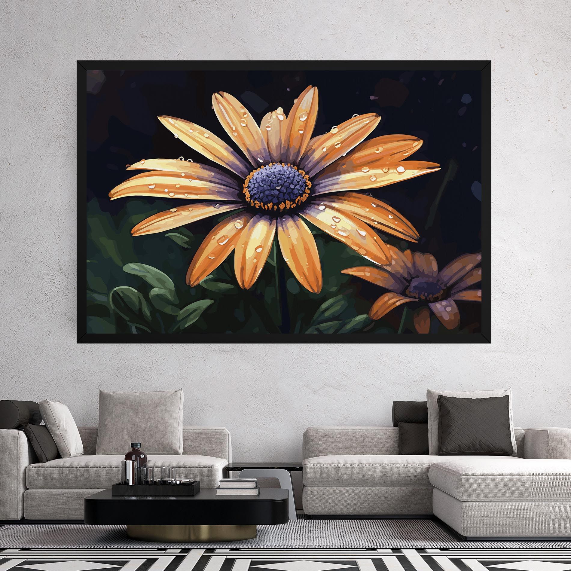 Orange Pretty Daisy mockup 2