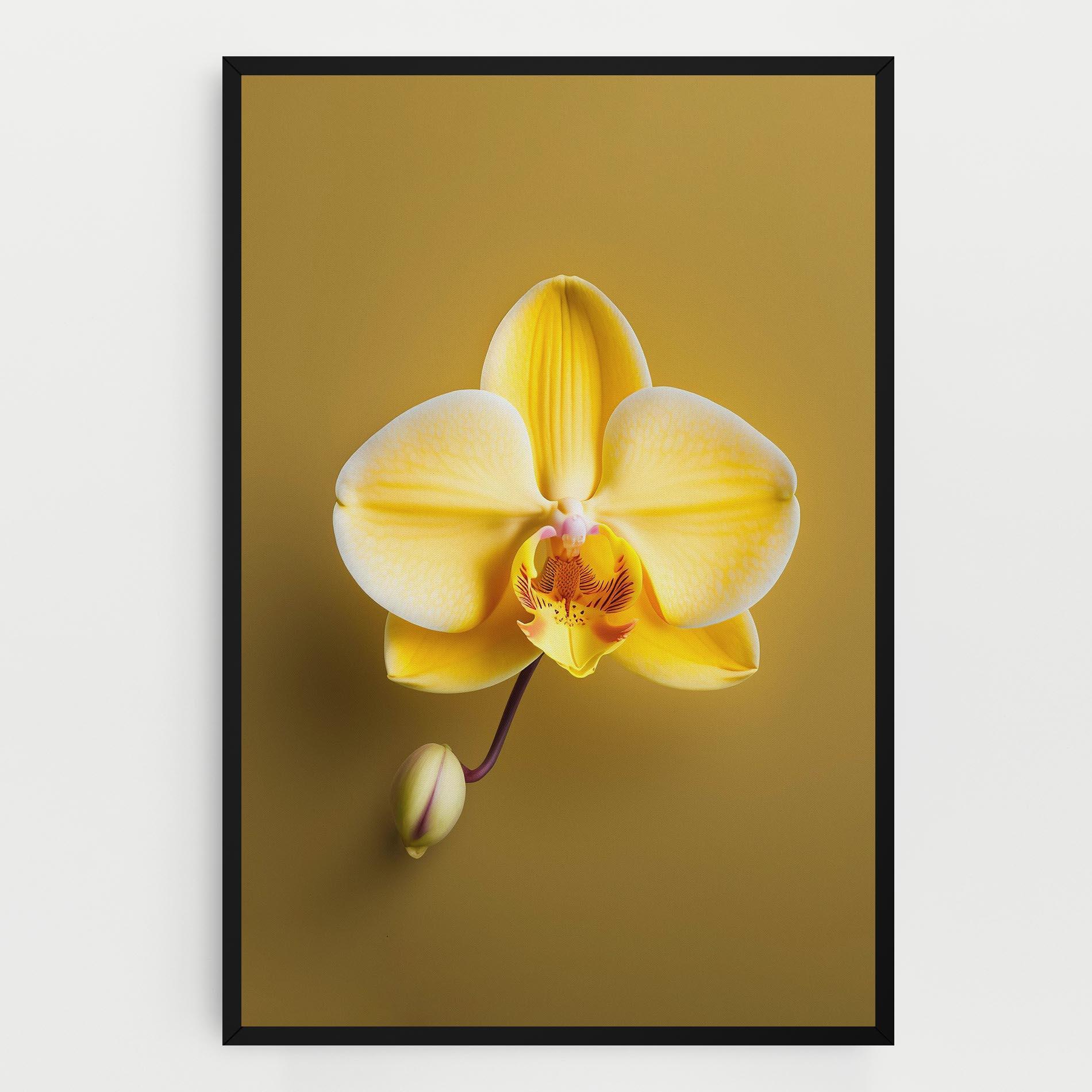 Картина на платно Pastel Yellow Orchid mockup 0