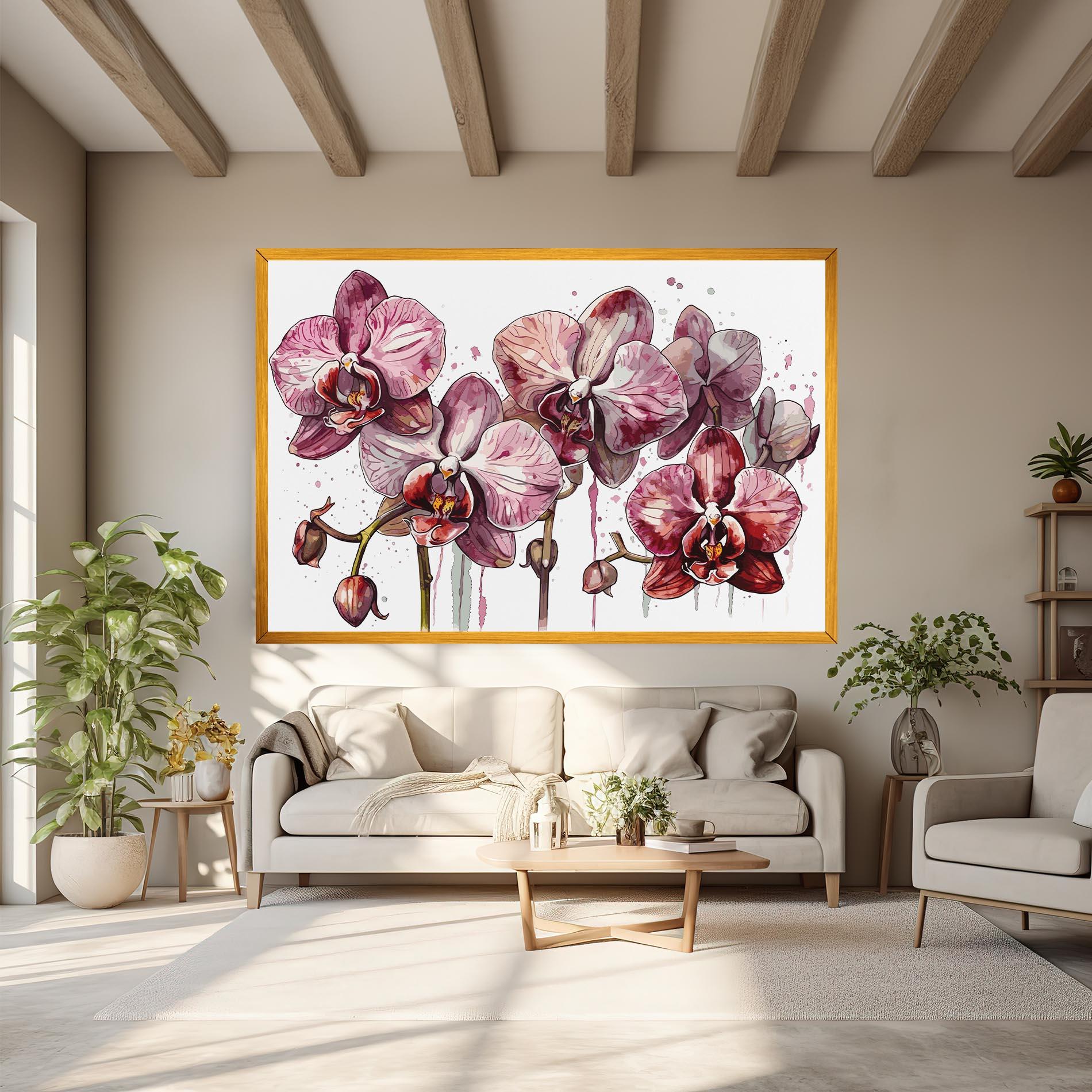 Картина на платно Orchid Art mockup 6