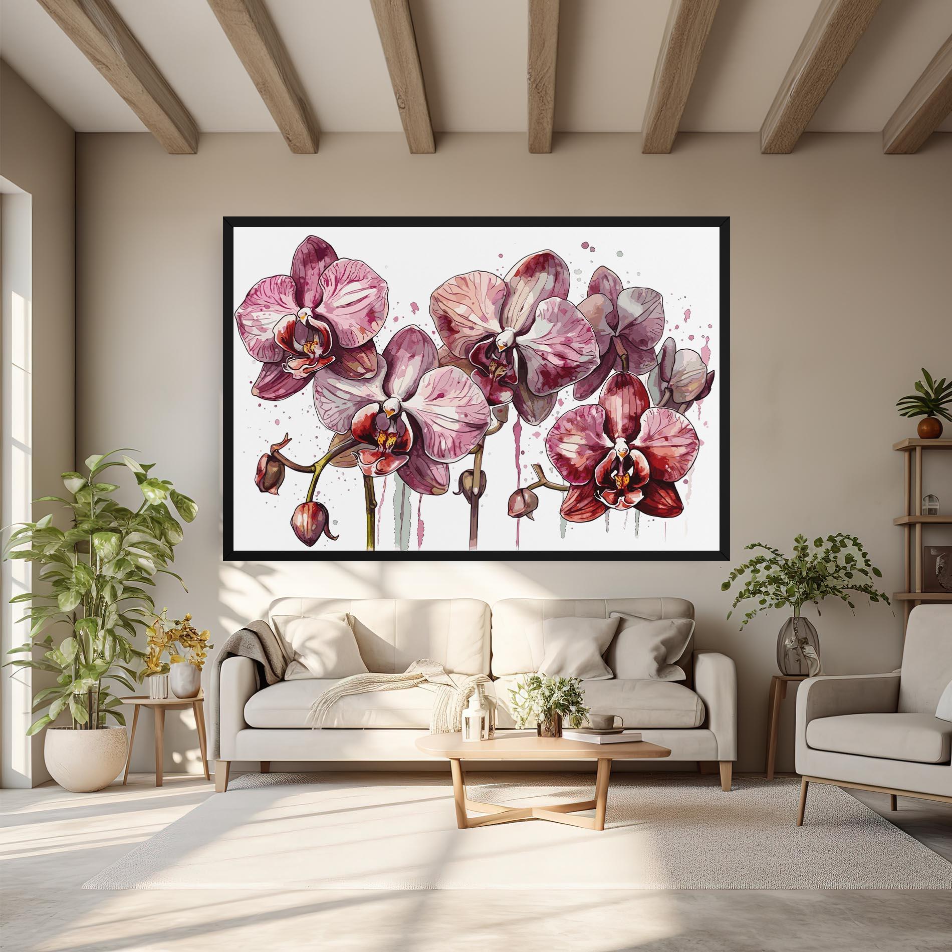 Картина на платно Orchid Art mockup 6