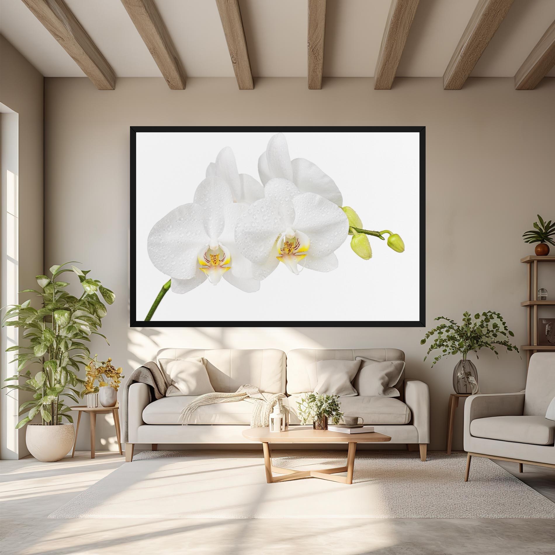 Картина на платно Orchids On White mockup 6
