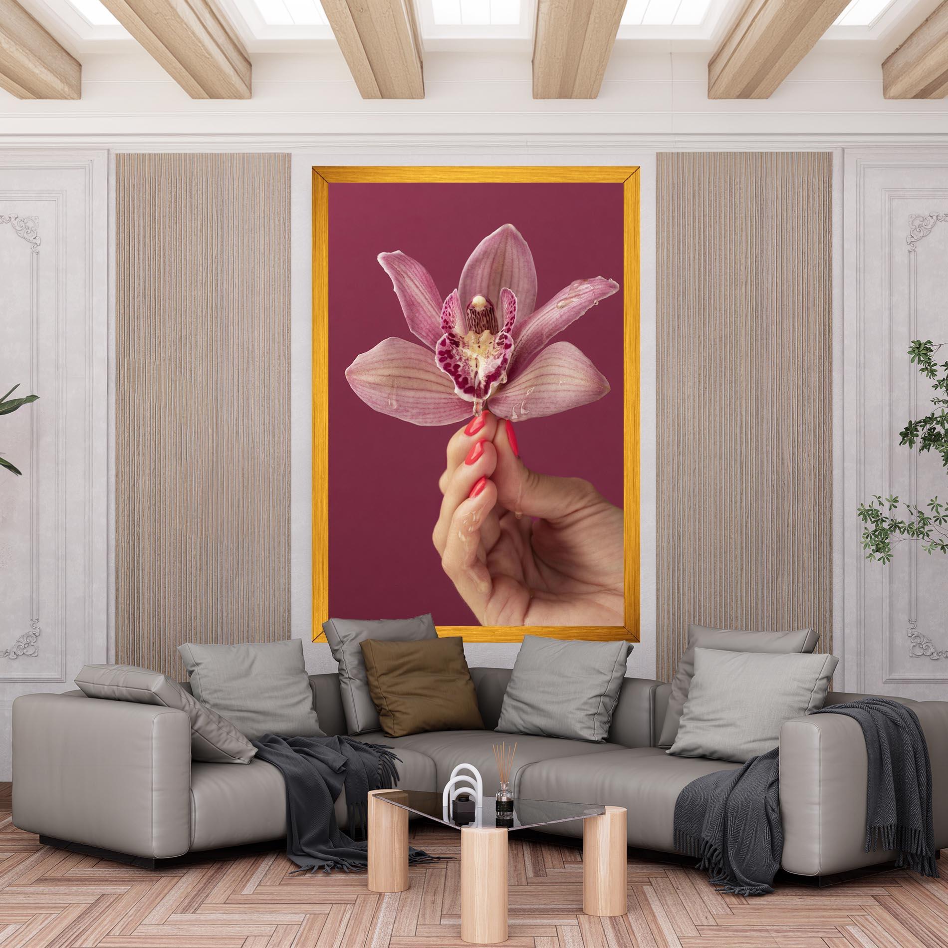 Картина на платно Orchid Holding mockup 6