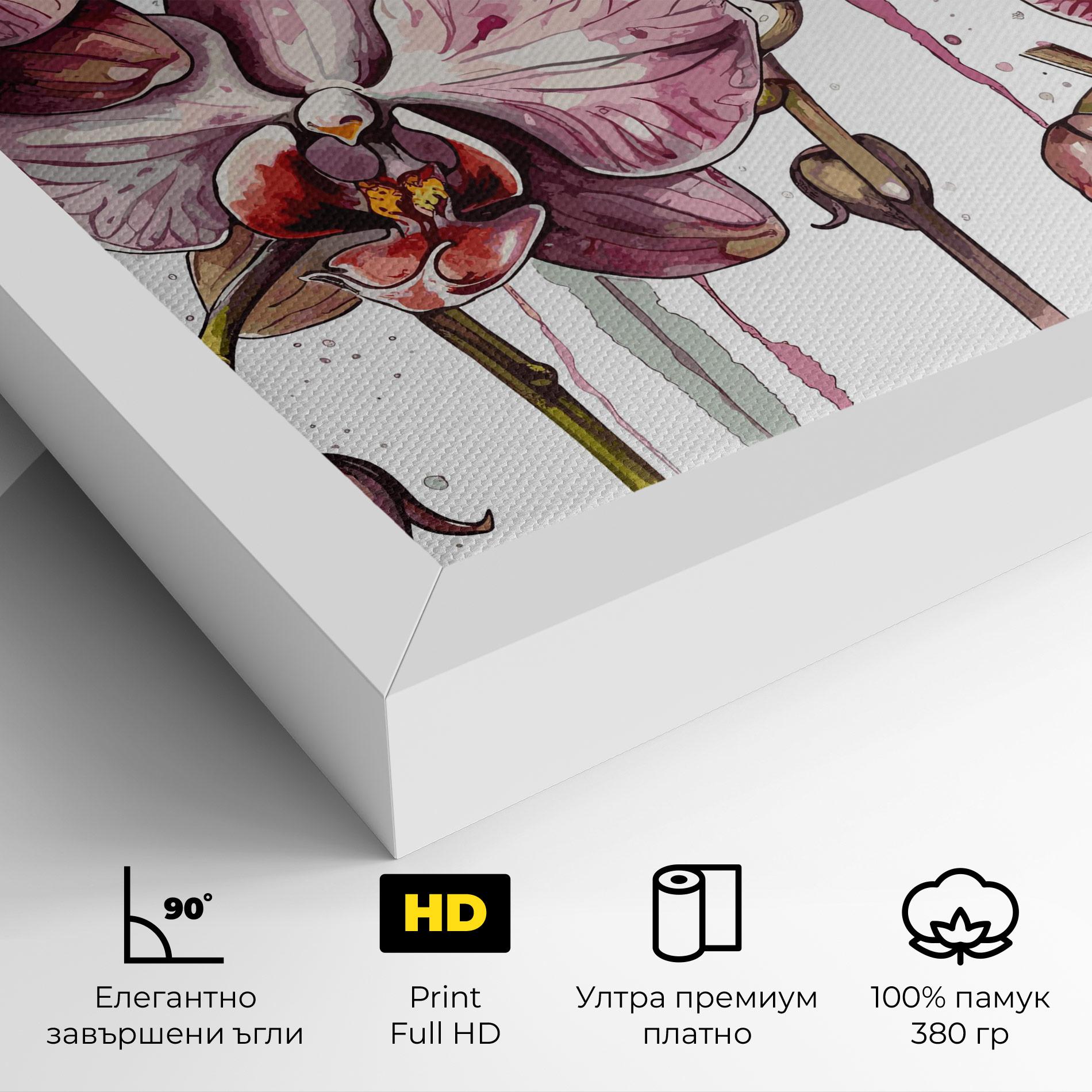 Картина на платно Orchid Art mockup 4