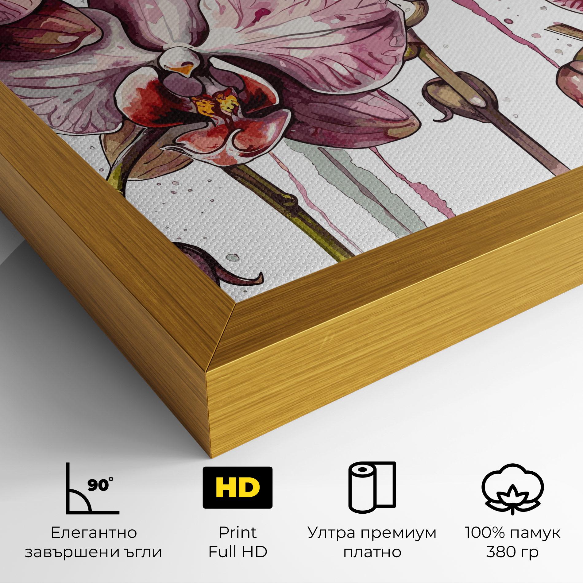 Картина на платно Orchid Art mockup 4
