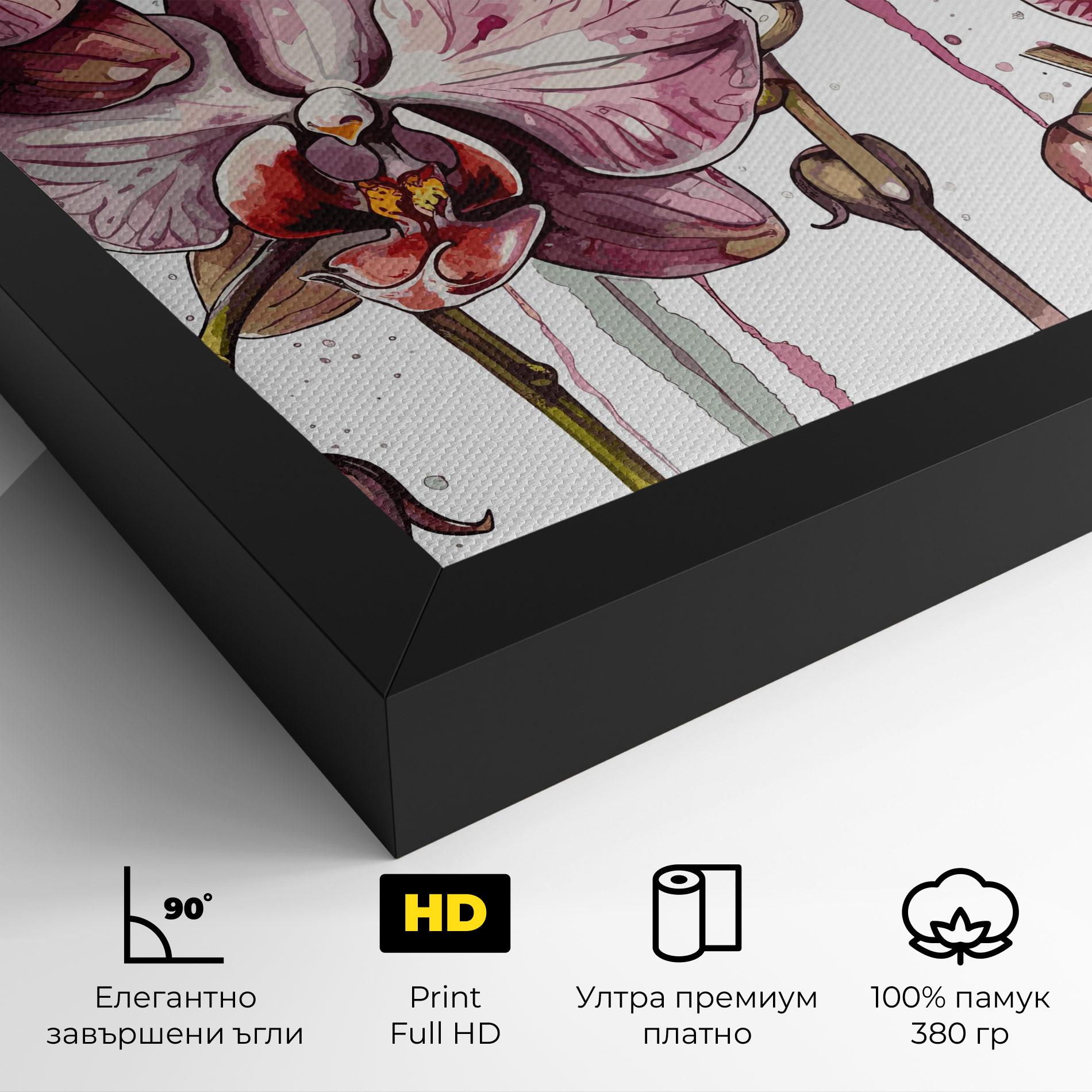 Картина на платно Orchid Art mockup 4