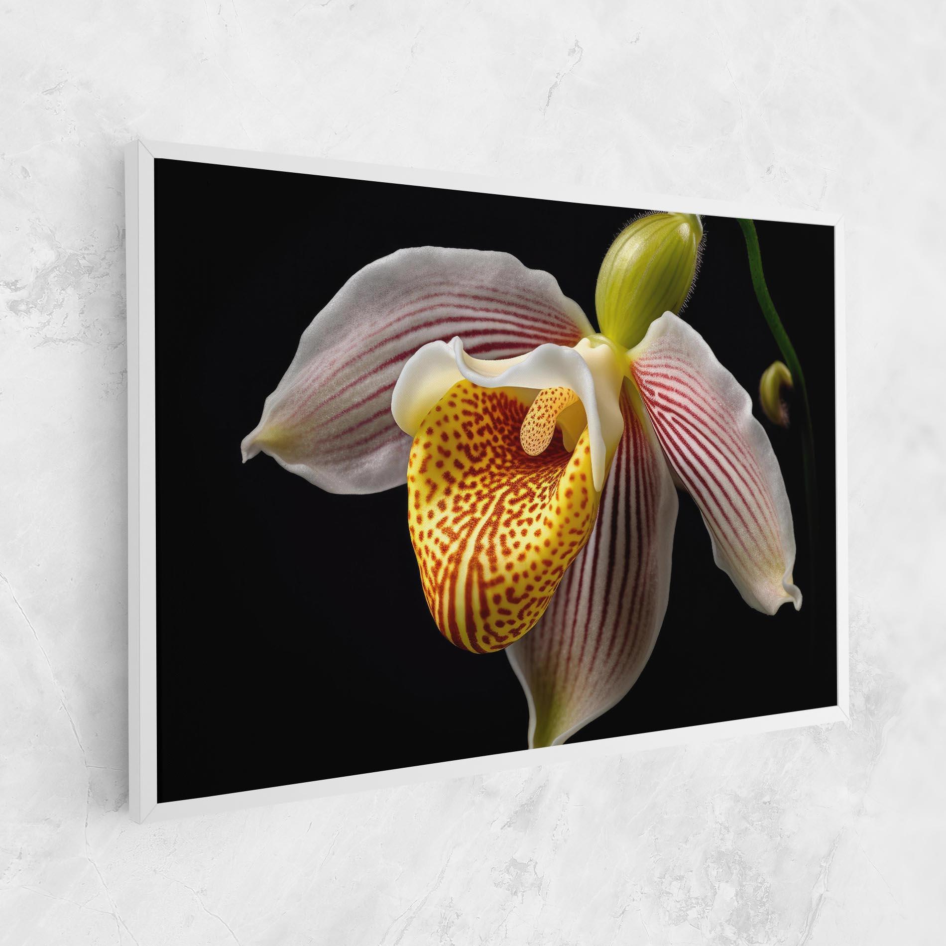 Картина на платно Orchid On Black mockup 1
