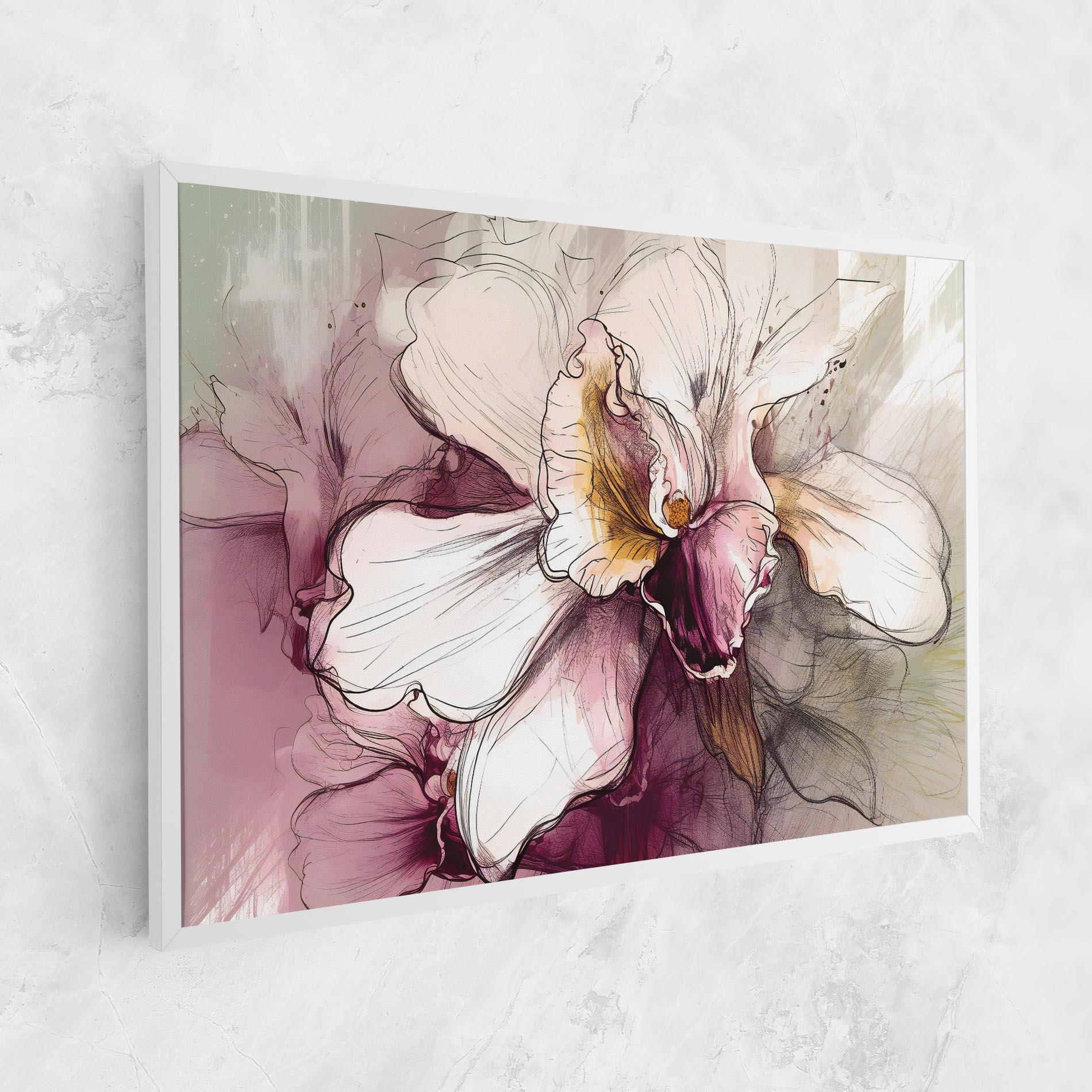 Картина на платно Painted Purple Orchid mockup 1