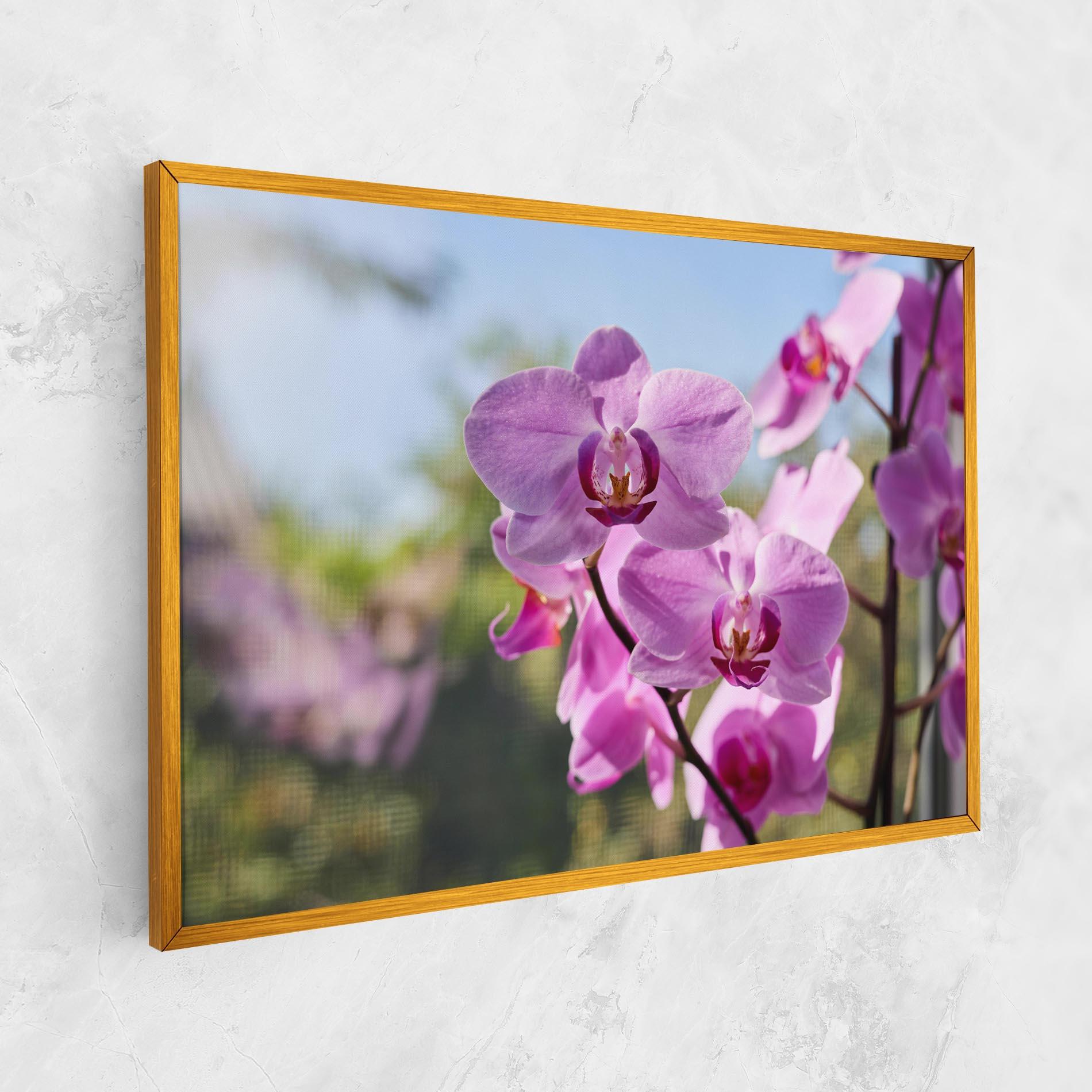 Картина на платно Orchids In The Garden mockup 1