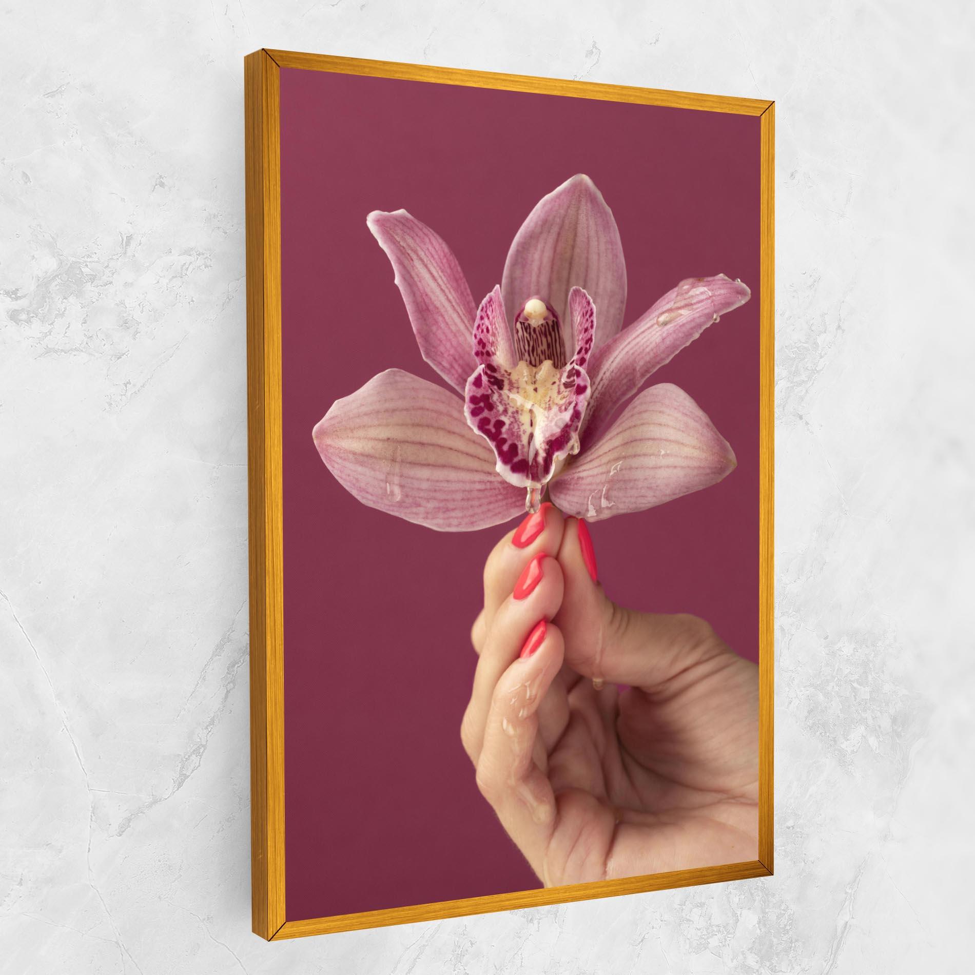 Картина на платно Orchid Holding mockup 1