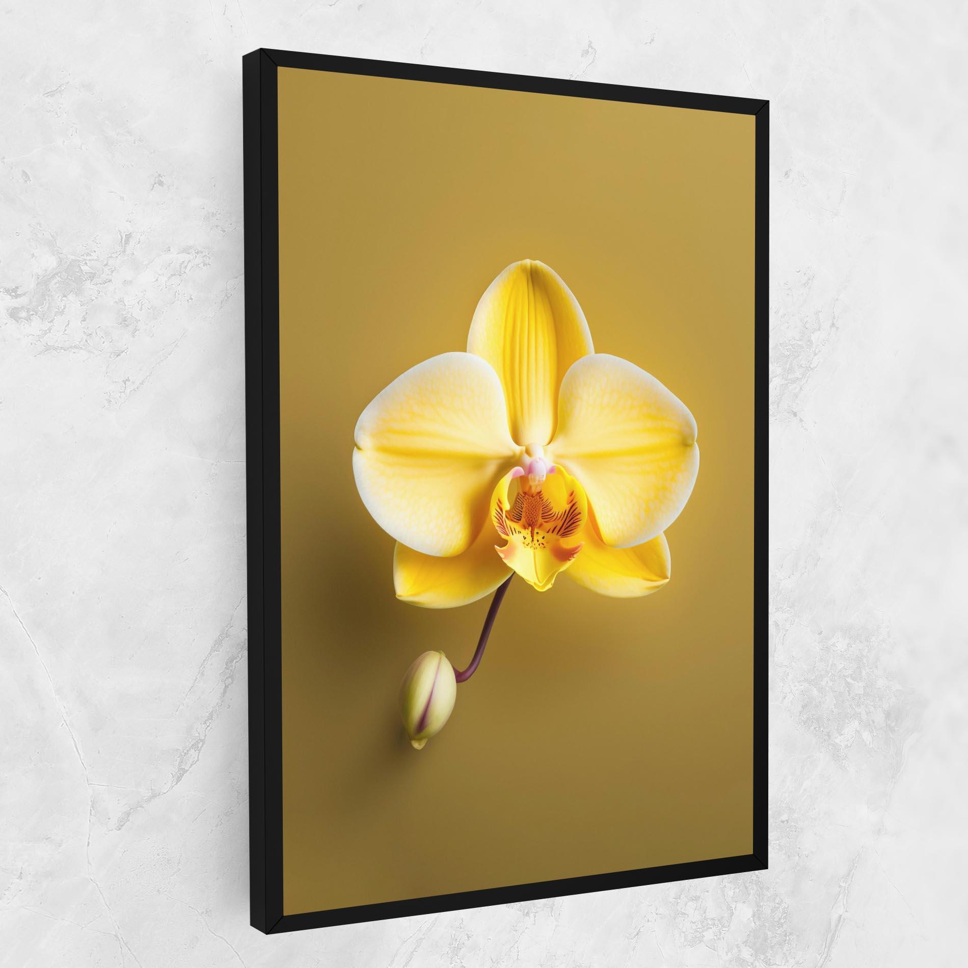 Картина на платно Pastel Yellow Orchid mockup 1