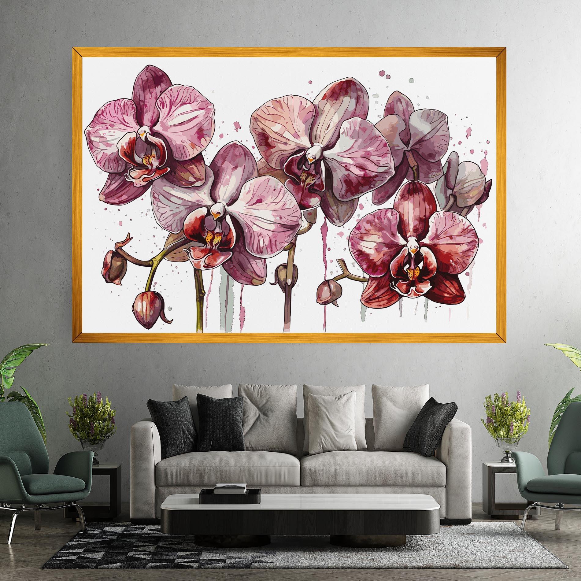 Картина на платно Orchid Art mockup 7