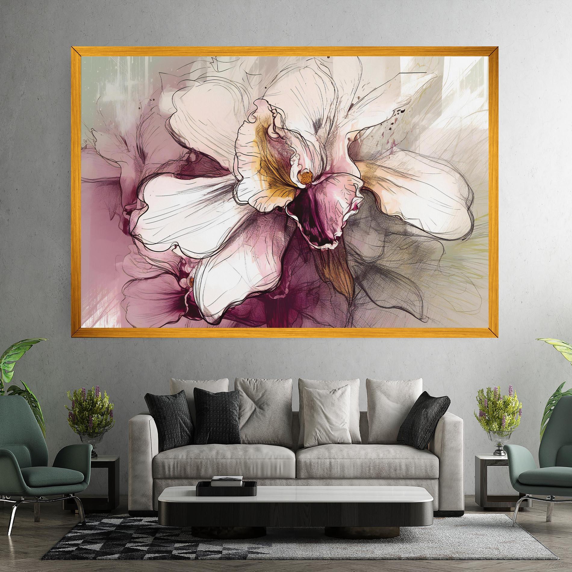 Картина на платно Painted Purple Orchid mockup 7