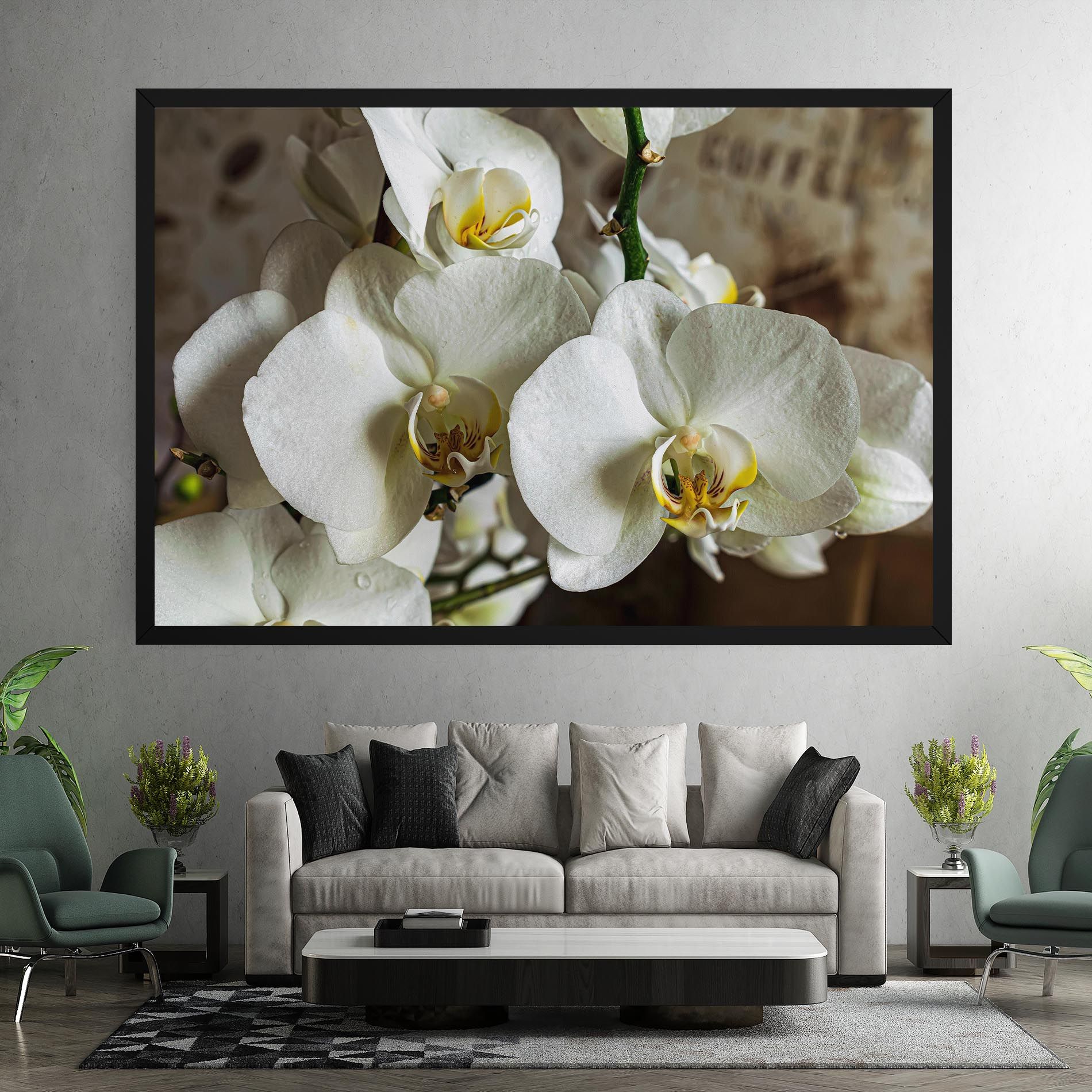 Beautiful White Orchids mockup 7