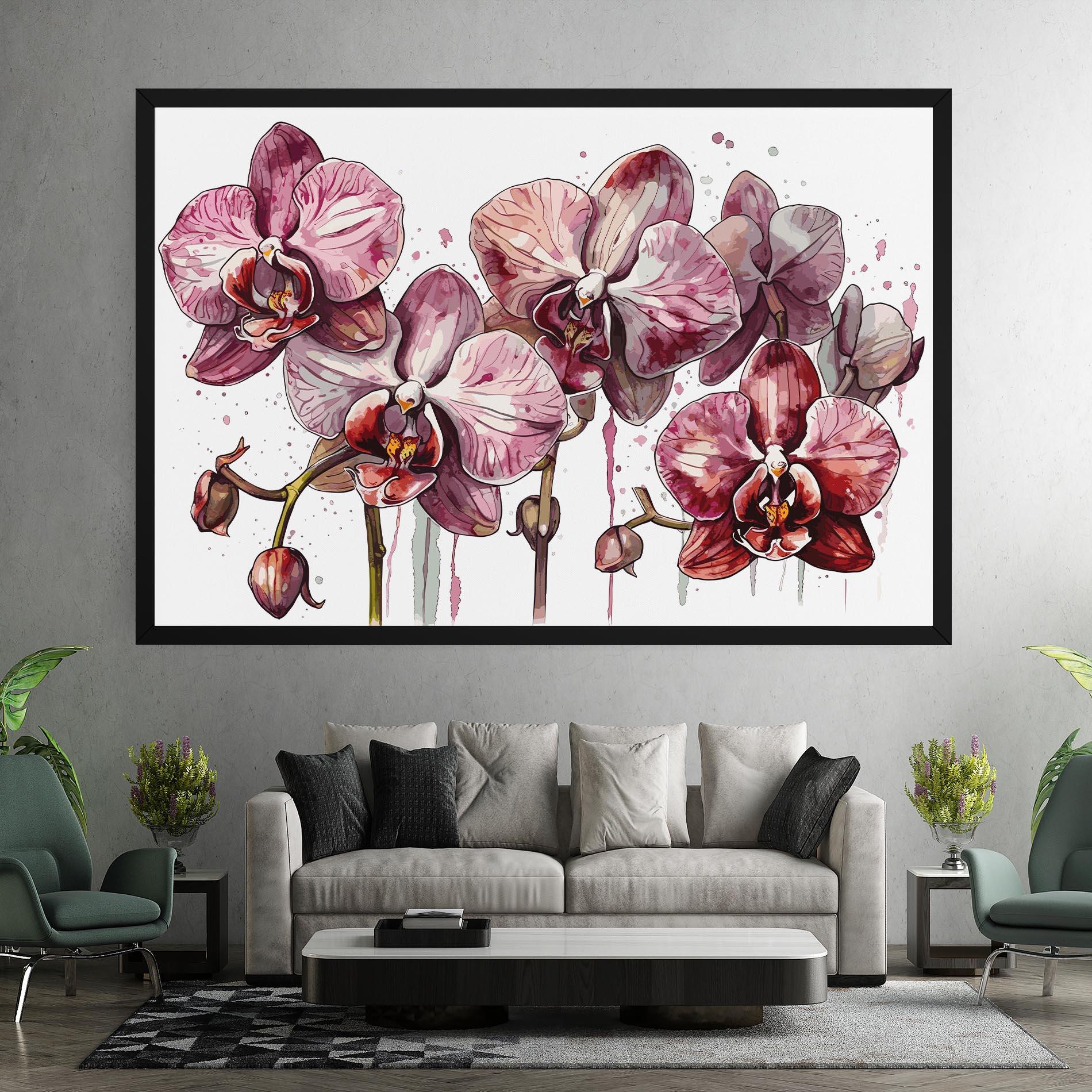 Картина на платно Orchid Art mockup 7