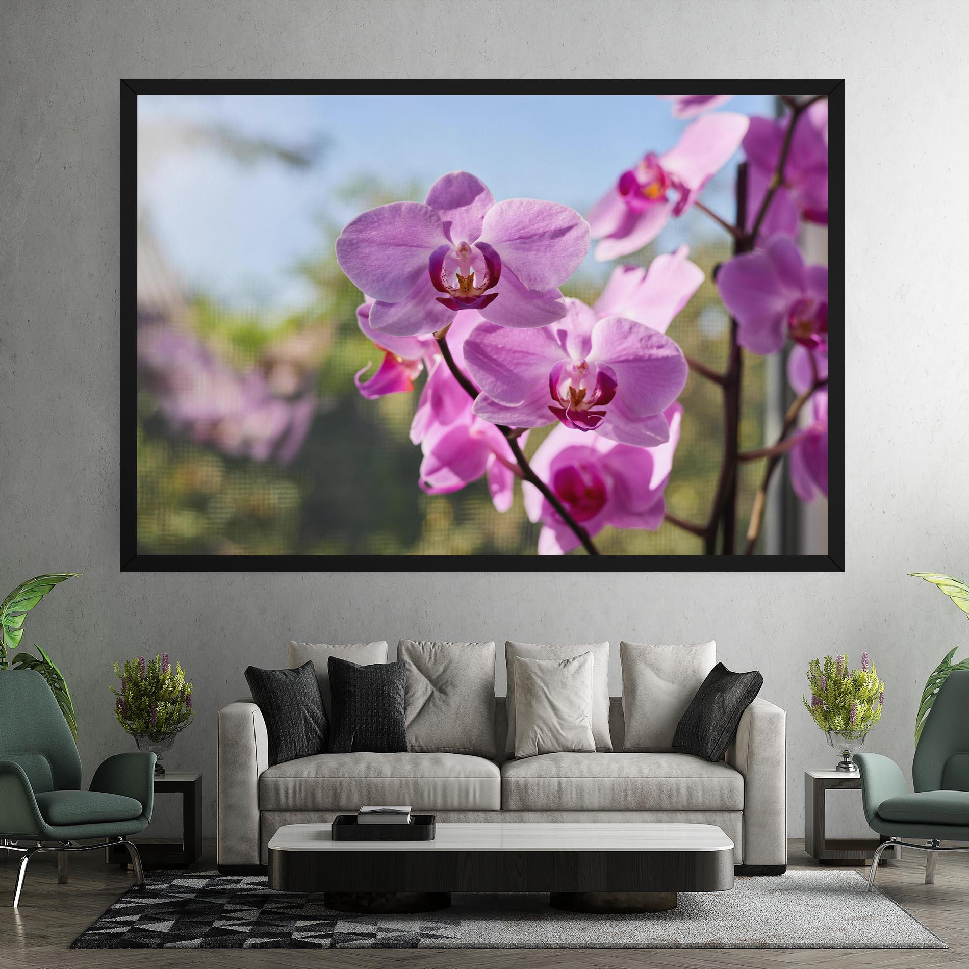 Картина на платно Orchids In The Garden mockup 7