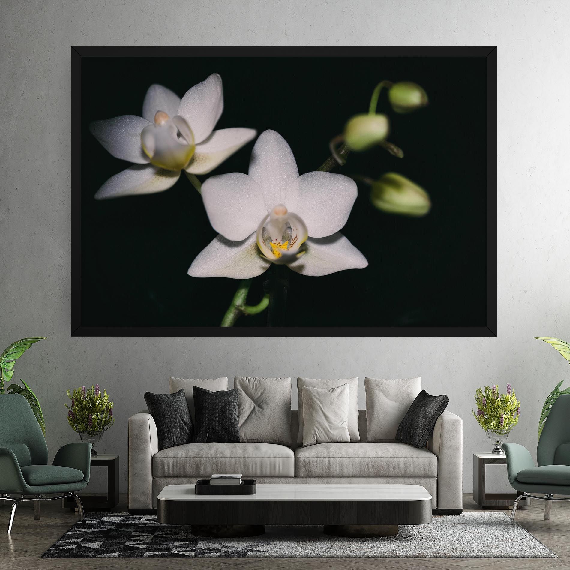 Orchids On Black mockup 7