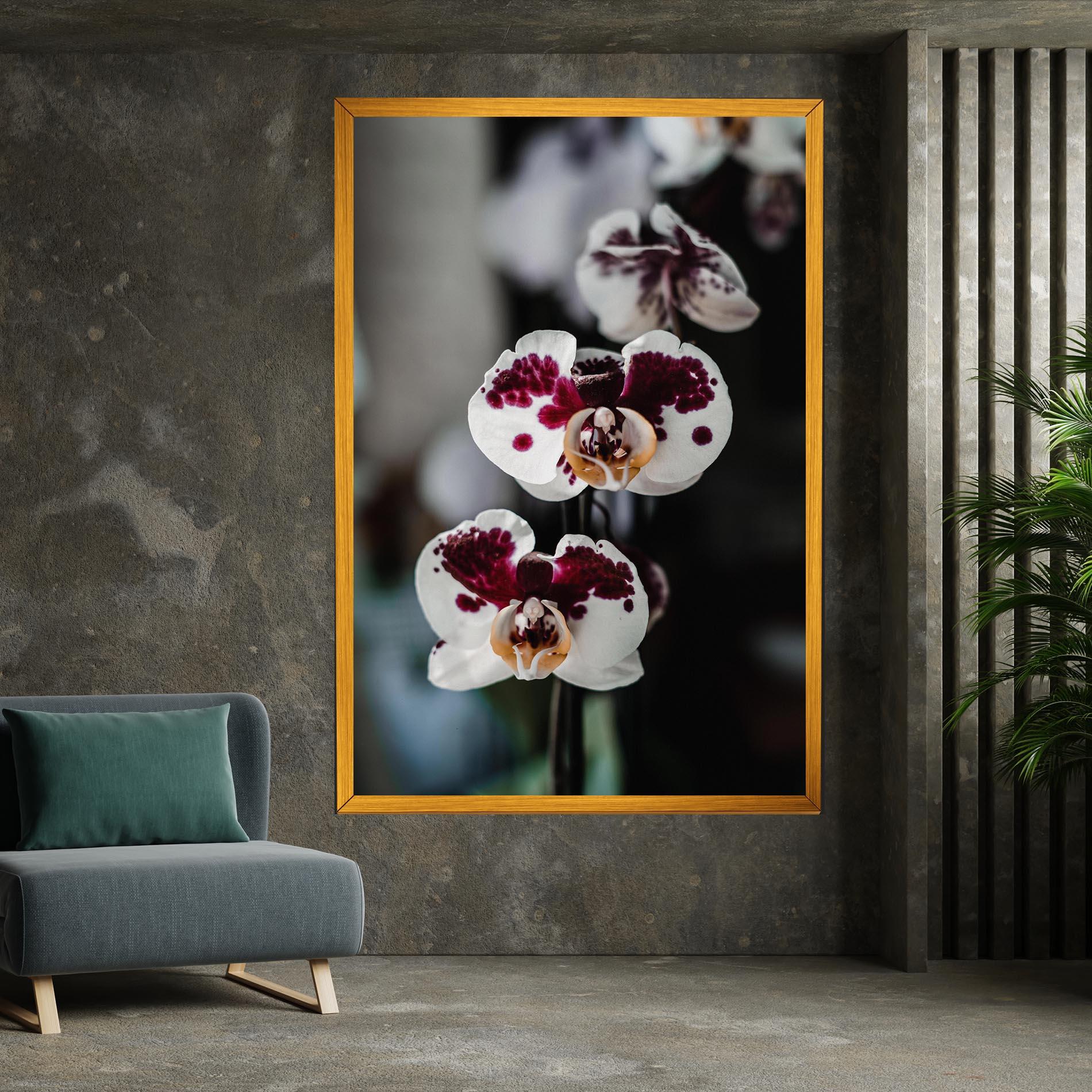 Картина на платно Dark Purple Orchid mockup 7