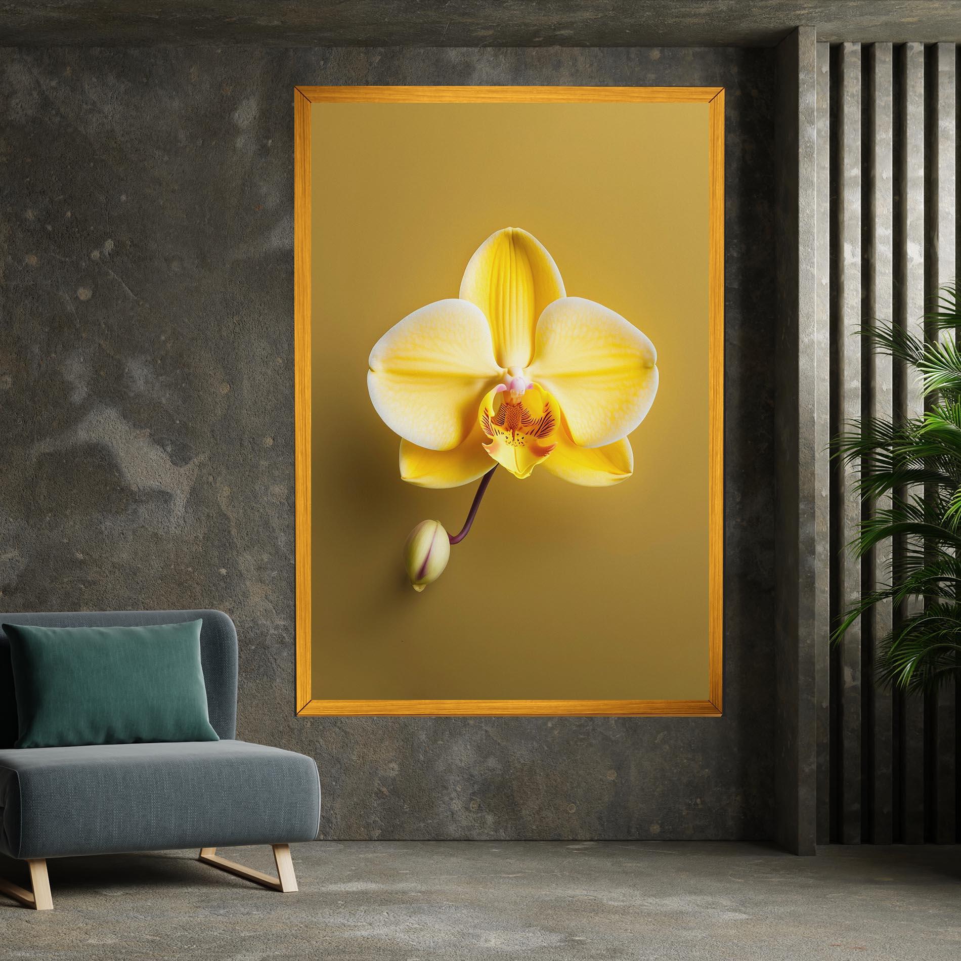 Картина на платно Pastel Yellow Orchid mockup 7